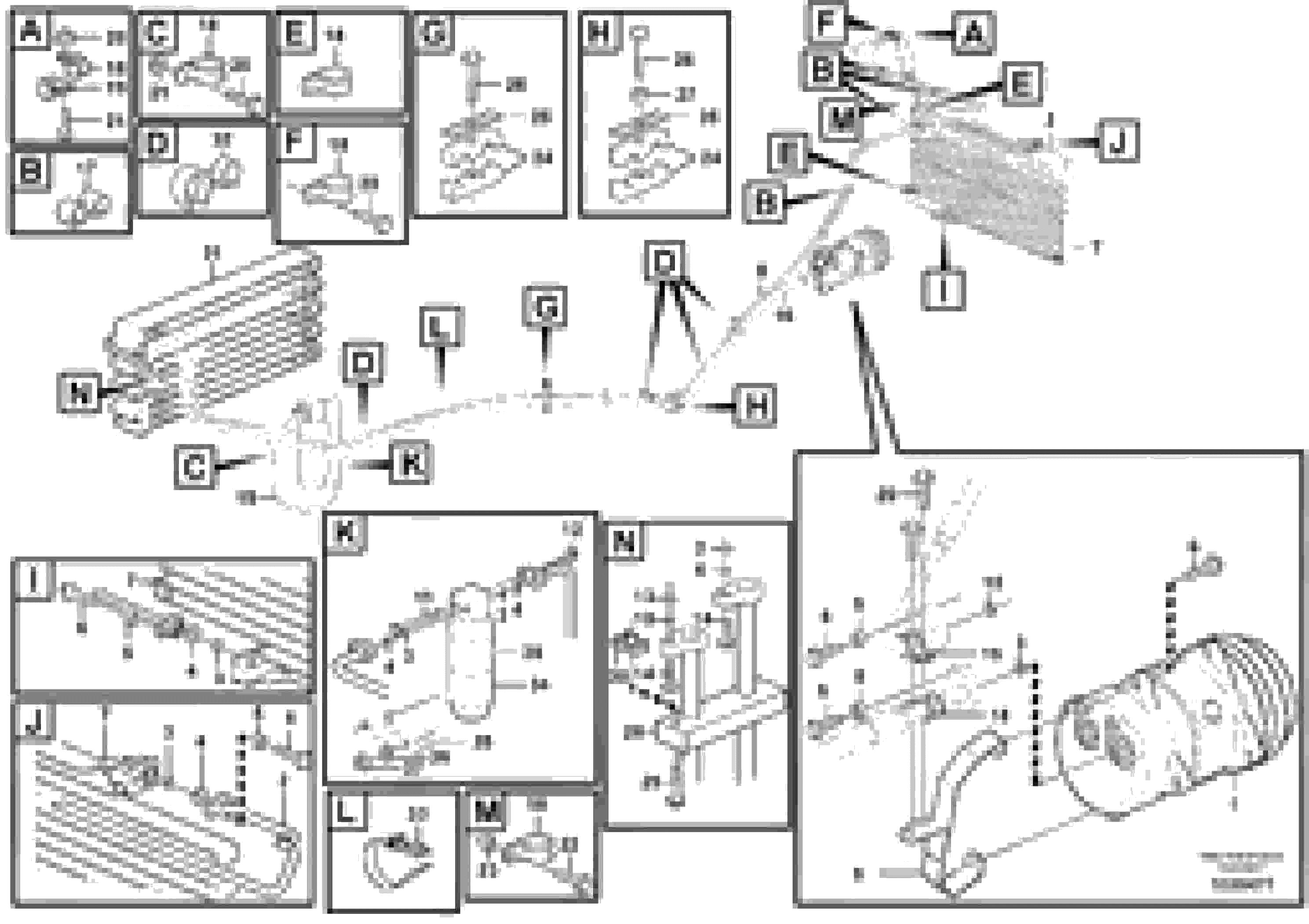 Схема запчастей Volvo L180F - 82895 Assembly of hose: evaparator, receiver drier and condenser L180F