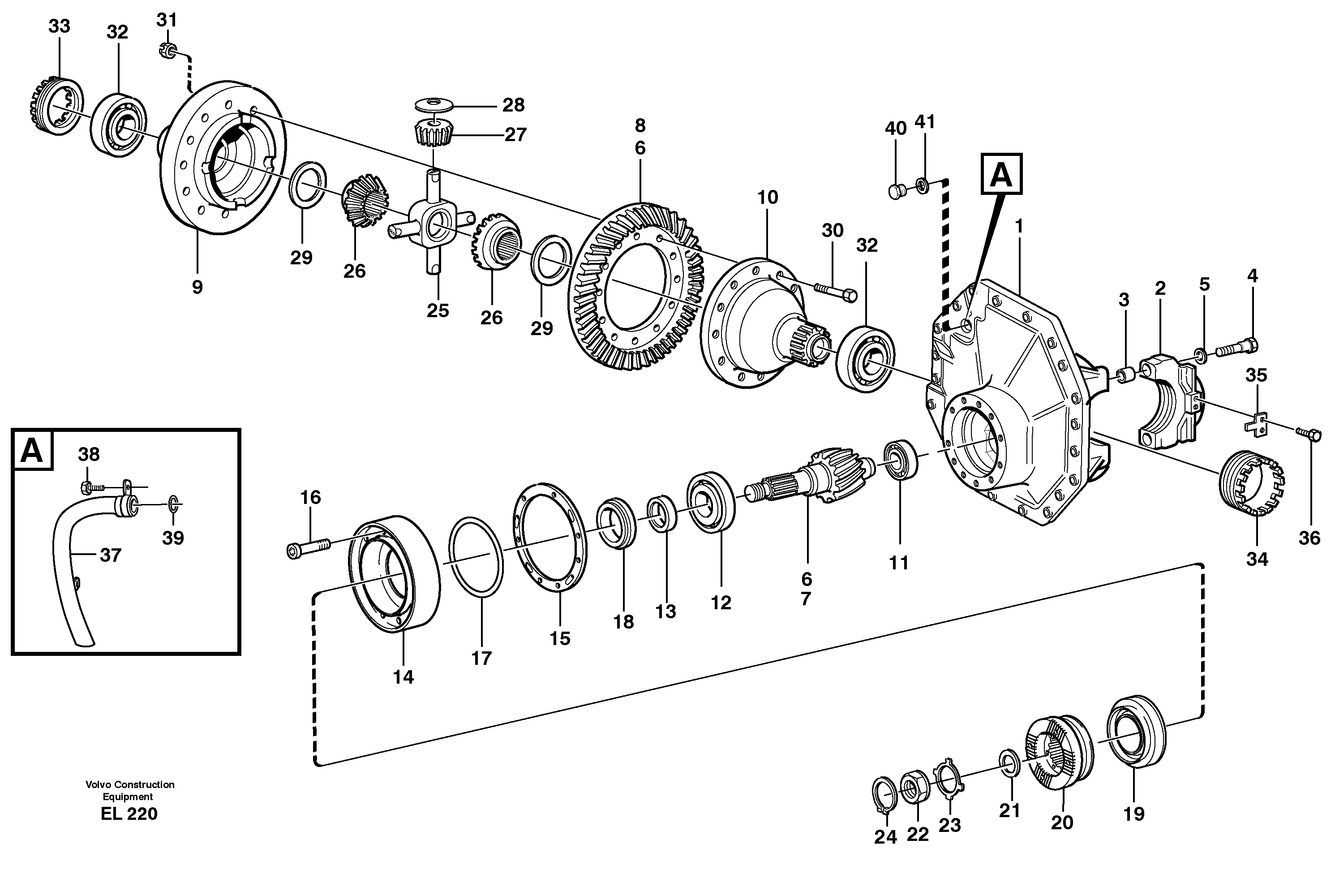 Схема запчастей Volvo L180F - 85366 Final drive, rear L180F HL HIGH-LIFT