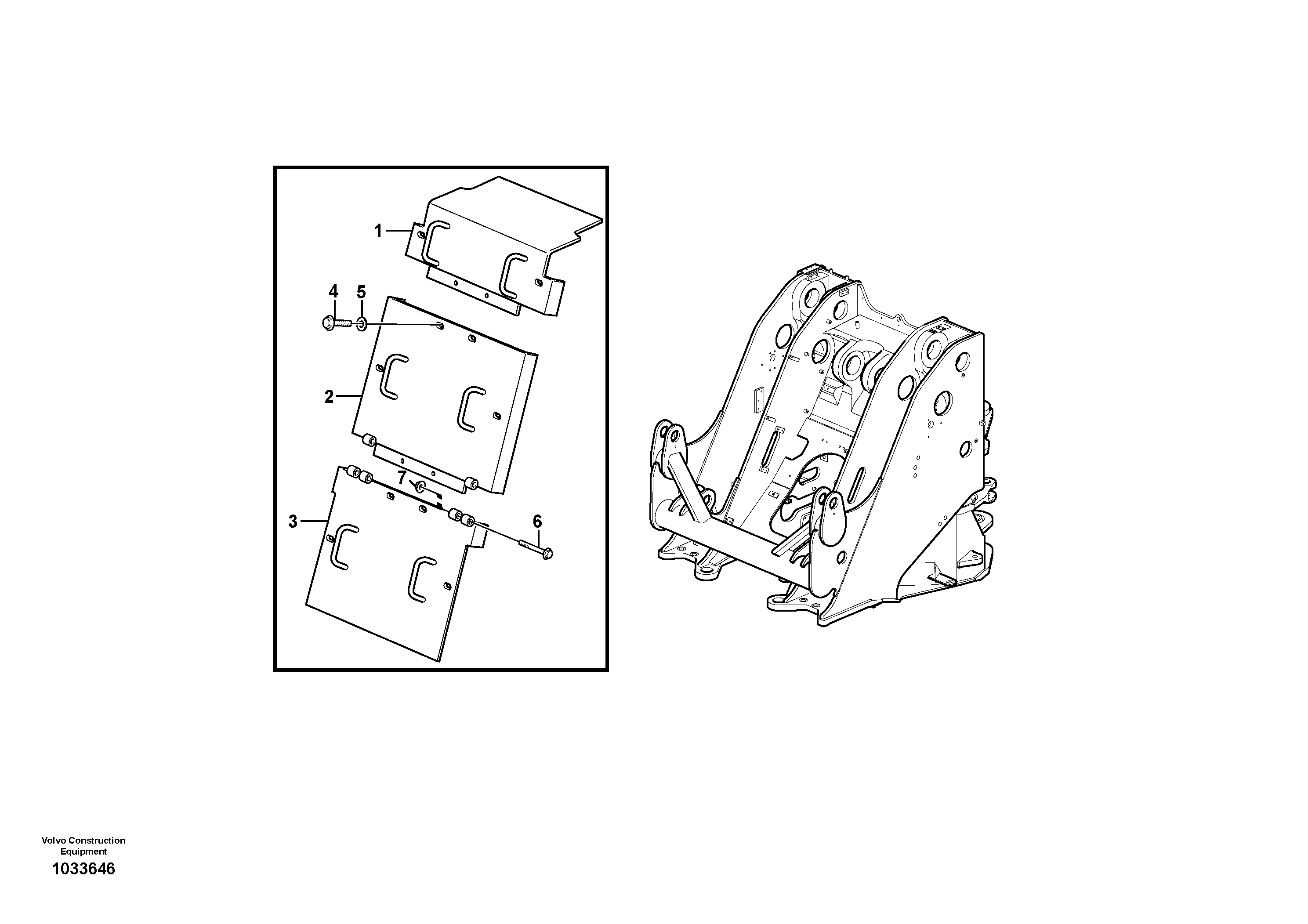 Схема запчастей Volvo L180F - 85666 Protecting plates L180F HL HIGH-LIFT