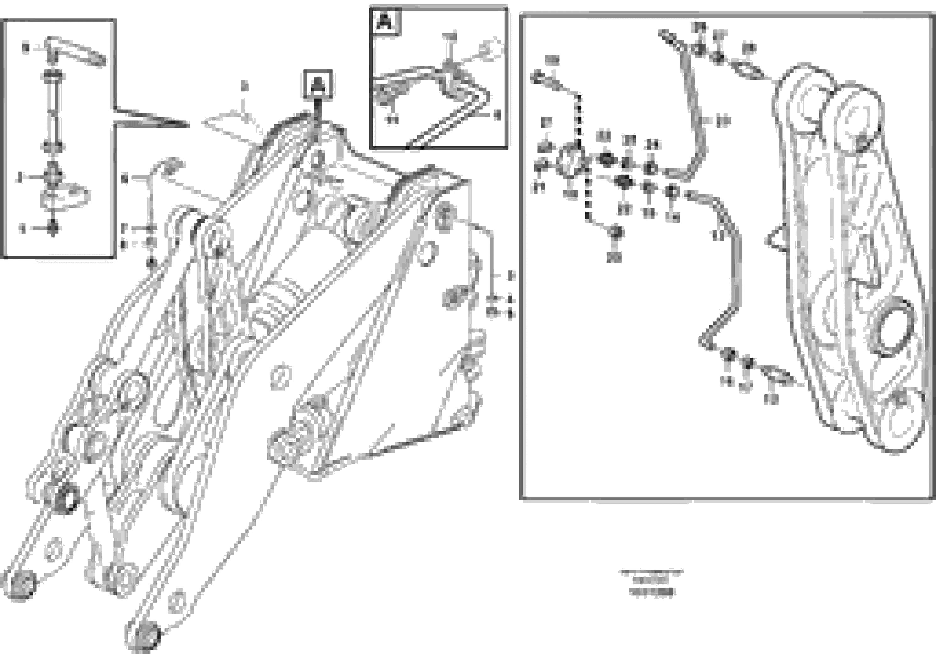 Схема запчастей Volvo L180F - 37954 Extended lube points for lift arm system L180F