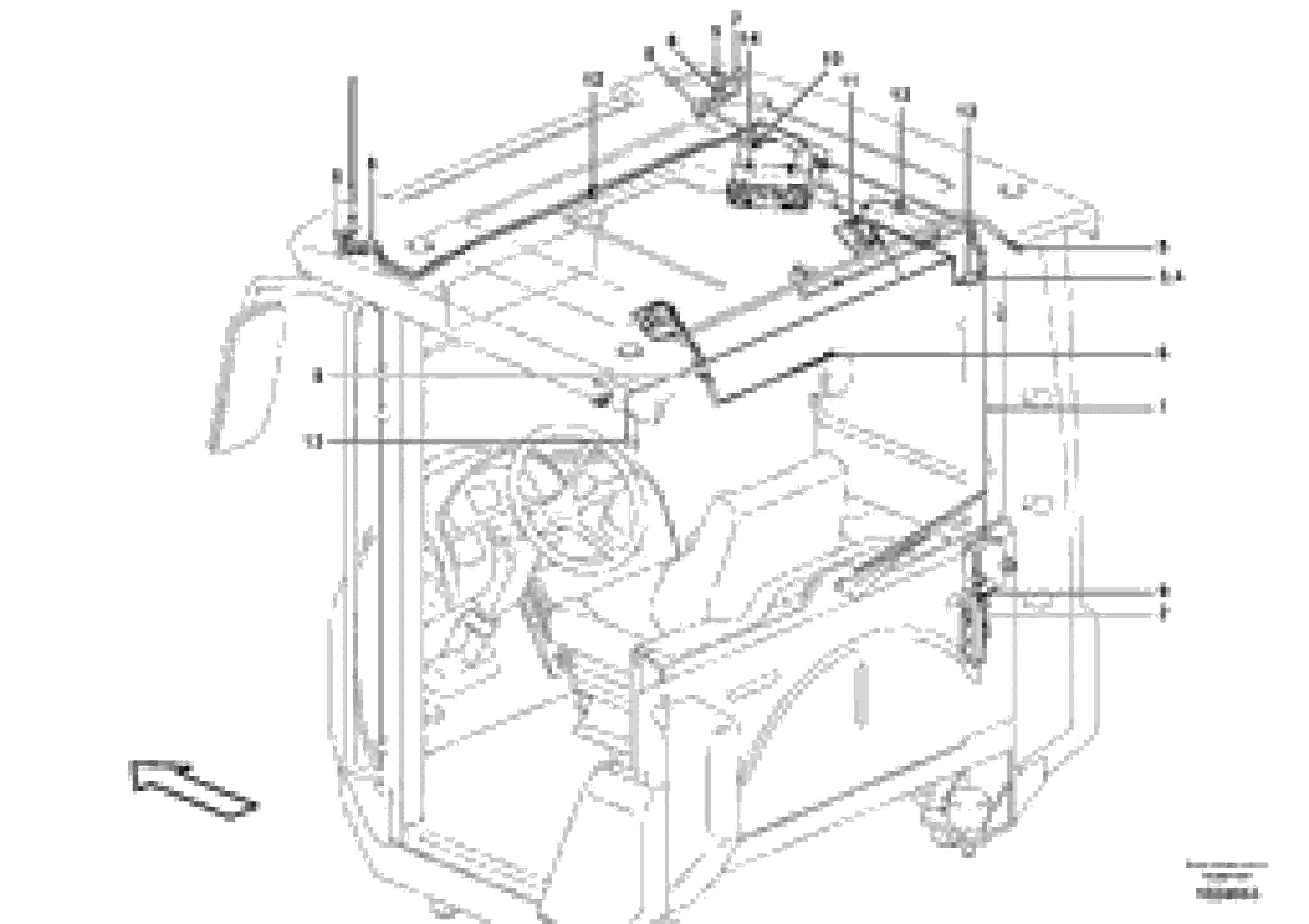 Схема запчастей Volvo L180F - 82698 Cable harness, ceiling with radio L180F