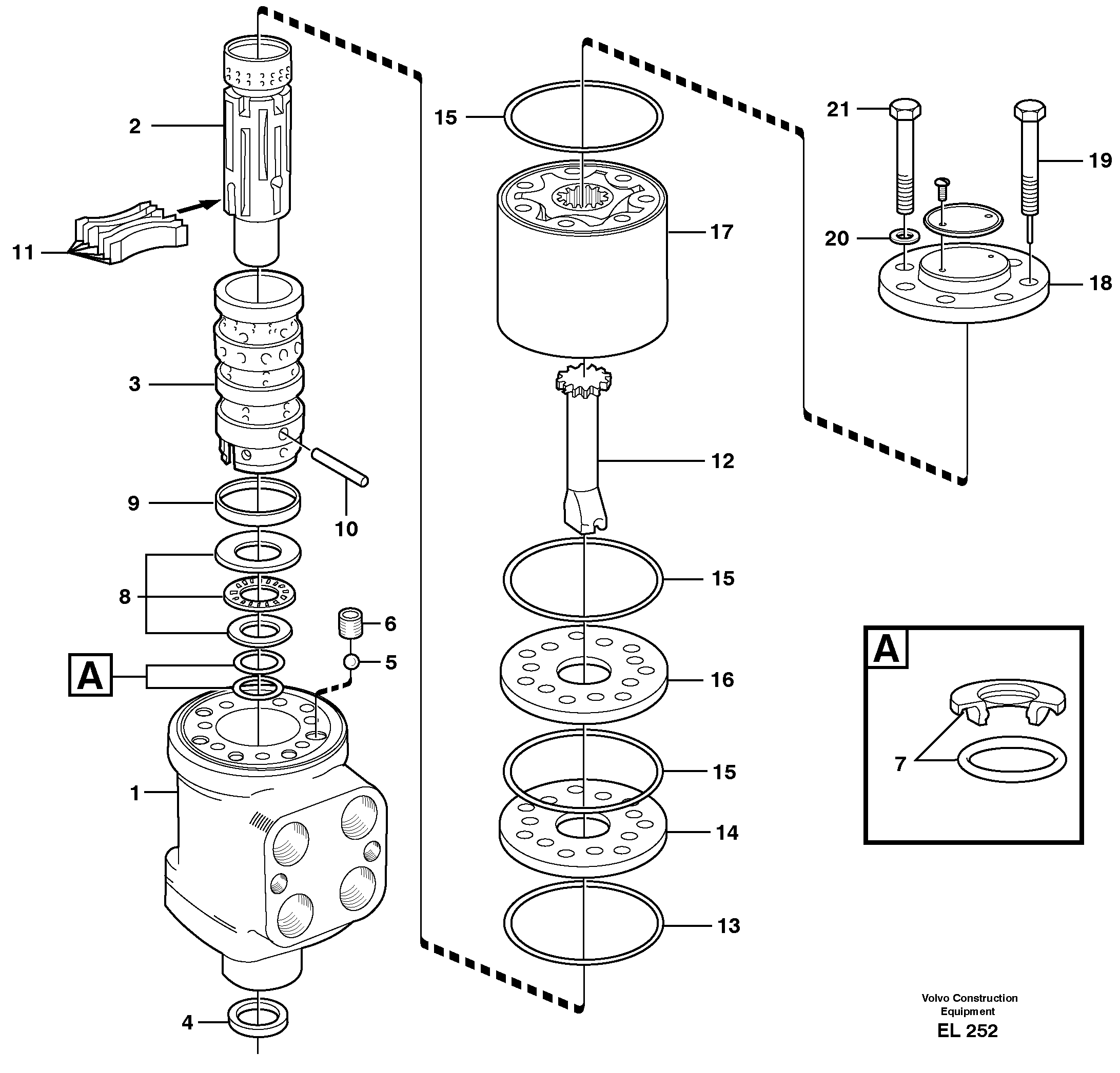 Схема запчастей Volvo L220F - 75461 Steering unit L220F