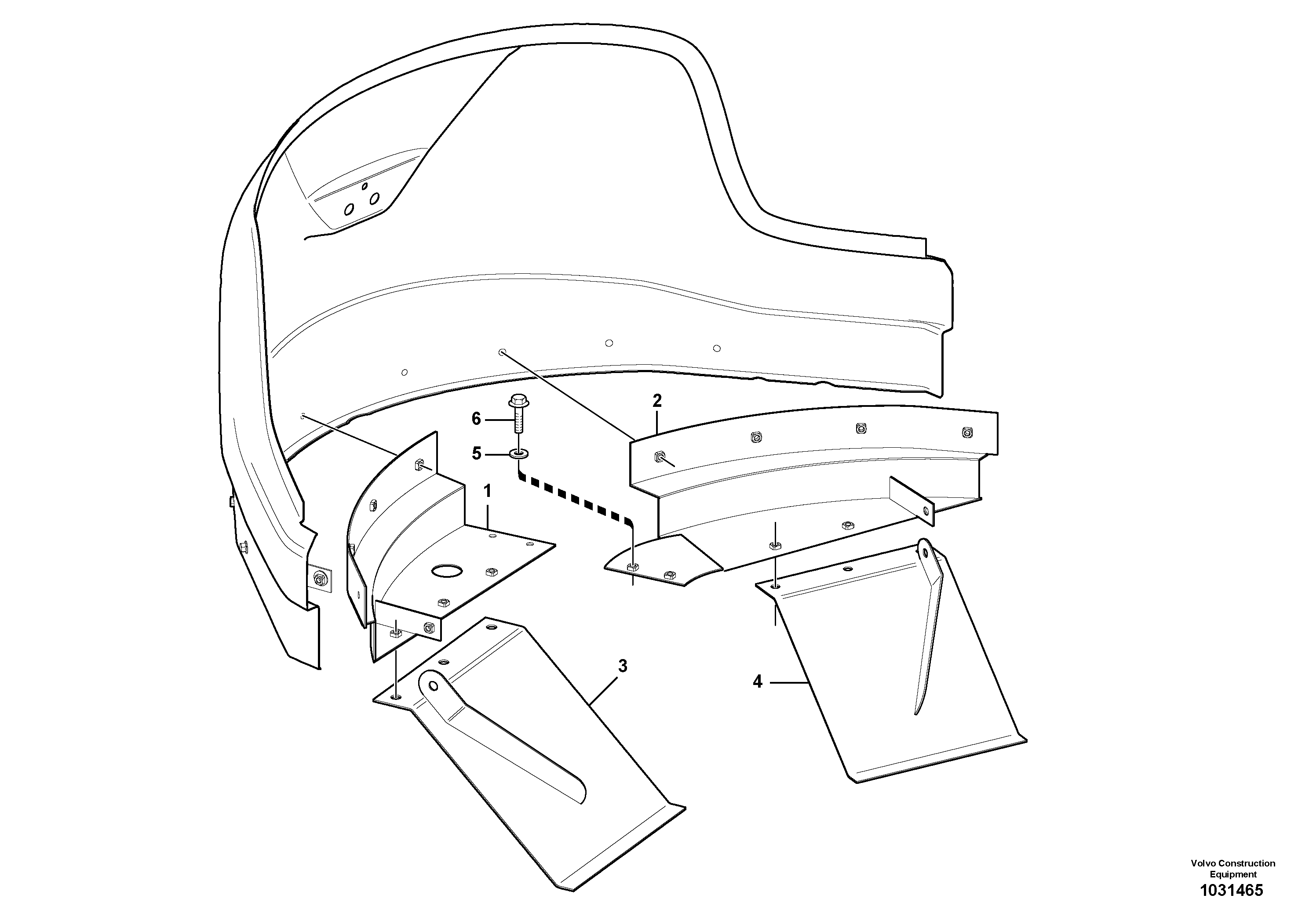 Схема запчастей Volvo L220F - 43851 Protecting plates L220F