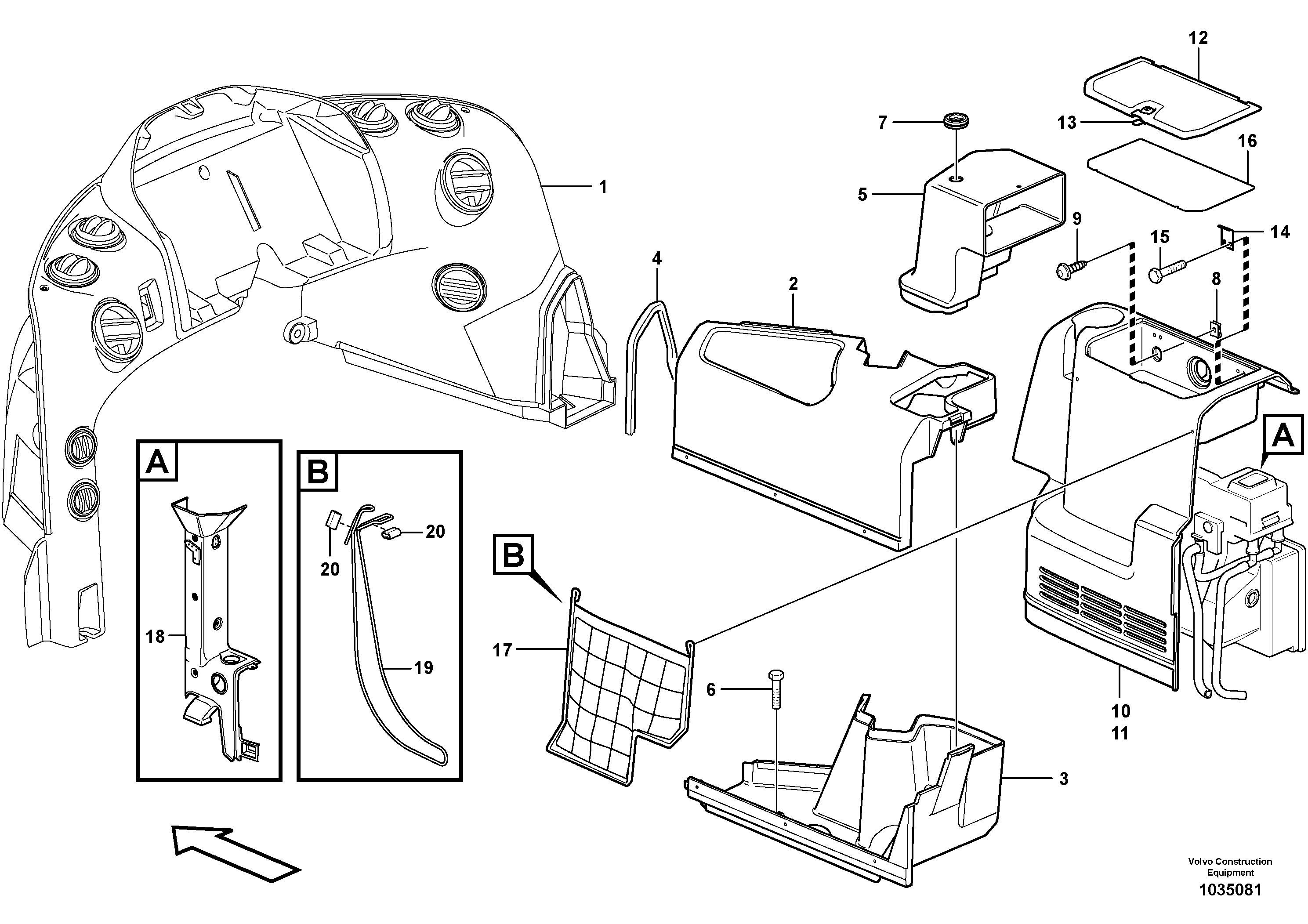 Схема запчастей Volvo L220F - 58966 Air ducts L220F