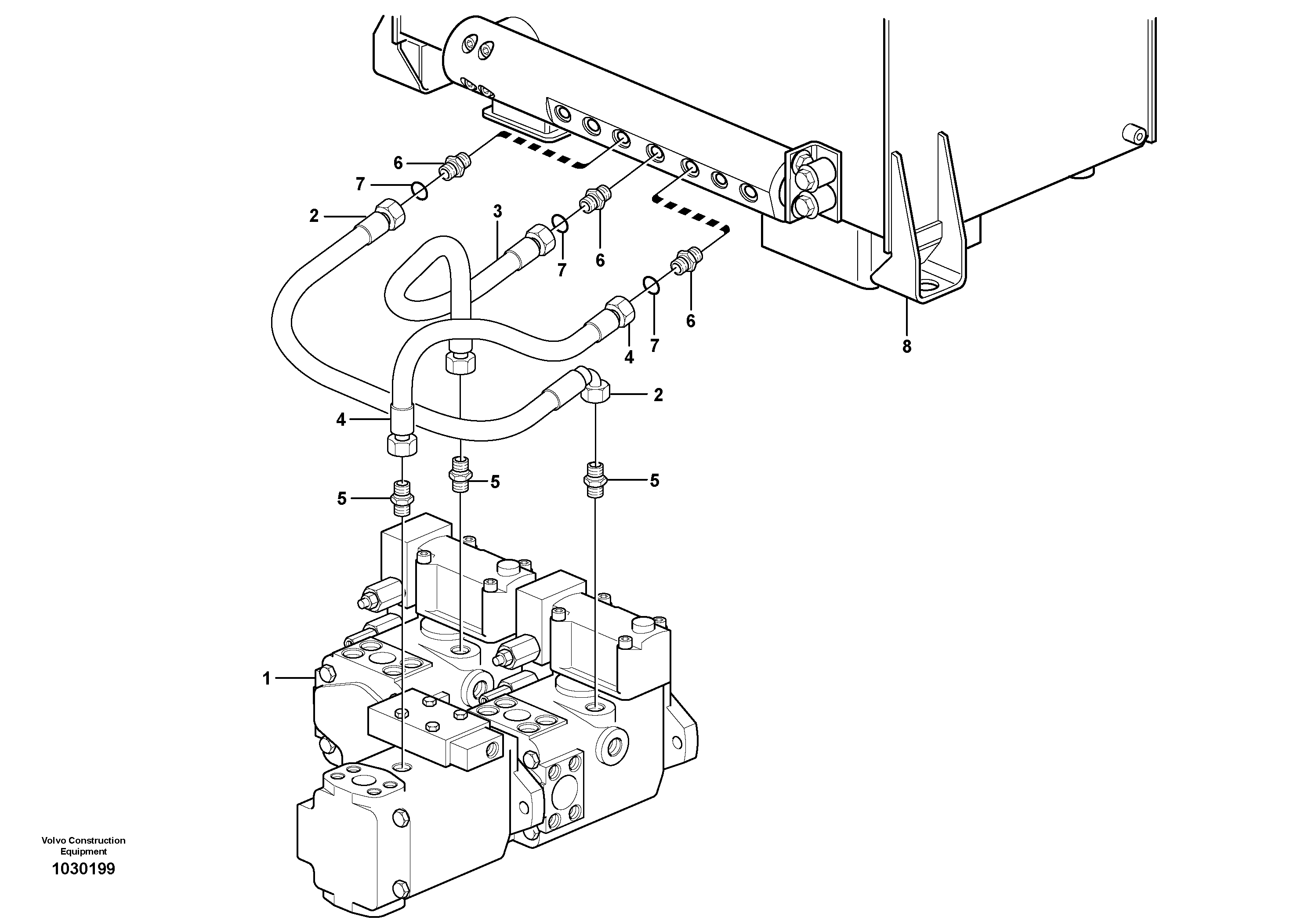 Схема запчастей Volvo L220F - 43867 Oil-bleed line, pump L220F