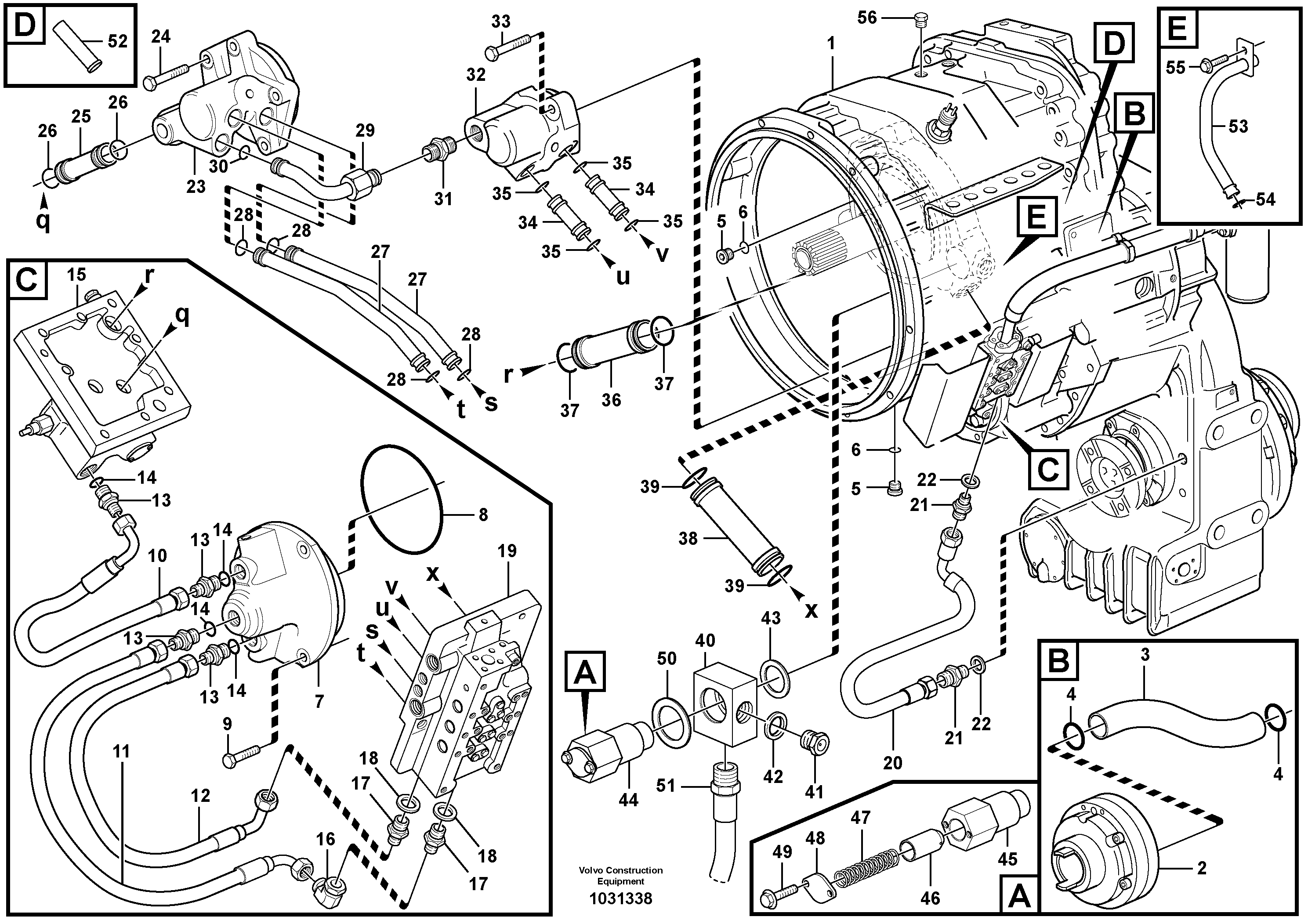 Схема запчастей Volvo L220F - 65018 Oil distributor and tube L220F