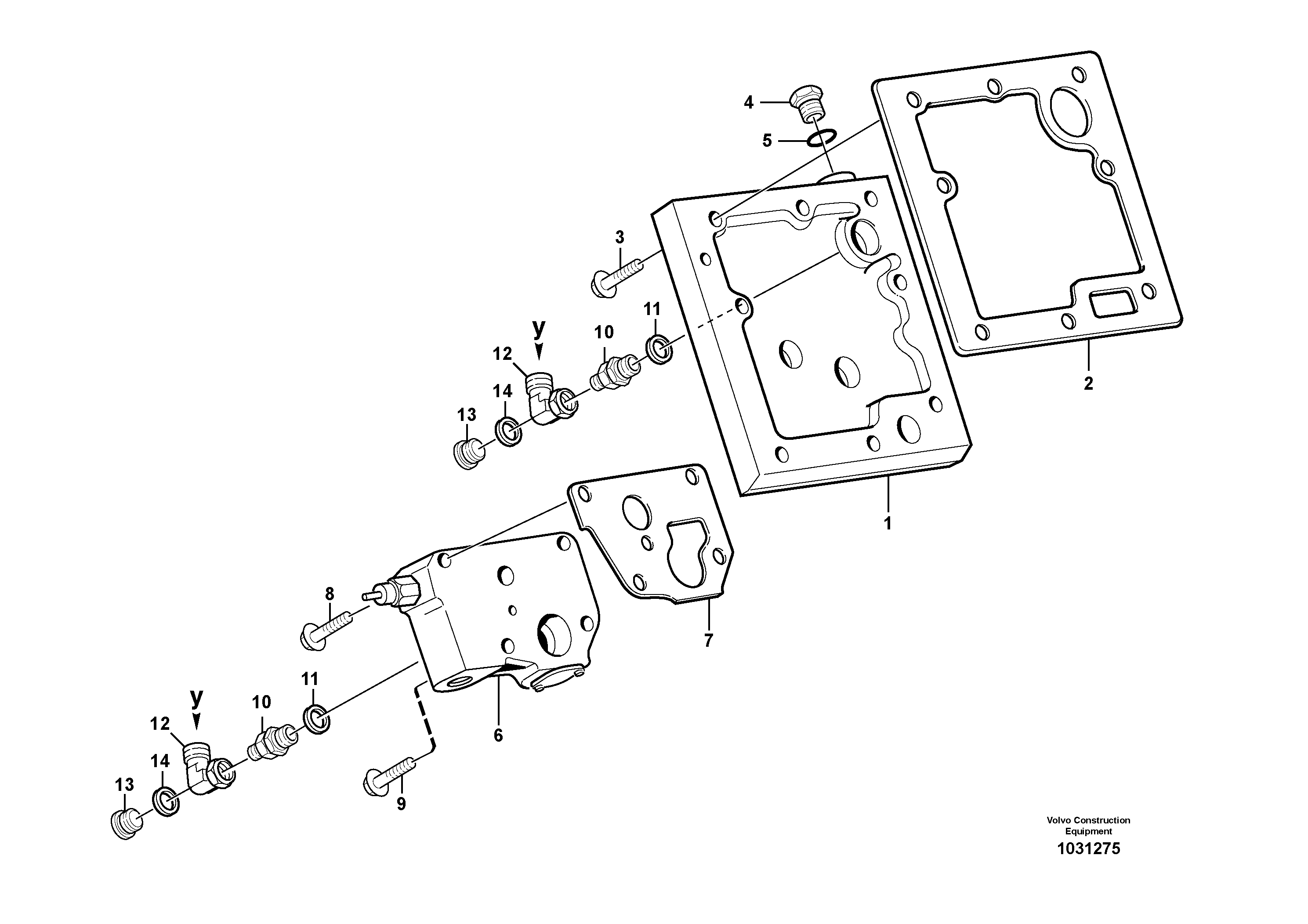 Схема запчастей Volvo L220F - 65020 Lubricating oil valve with fitting parts L220F