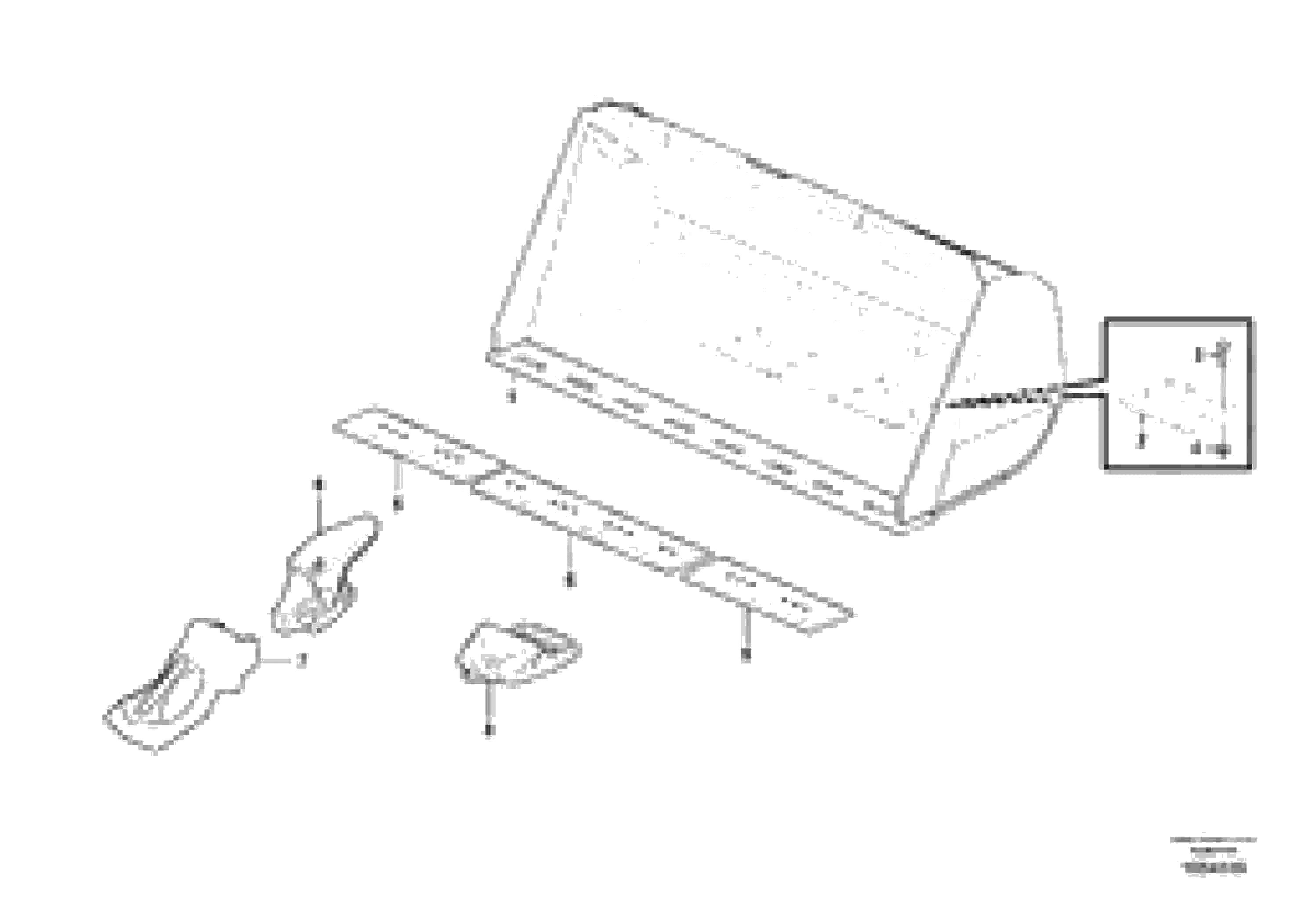 Схема запчастей Volvo L220F - 83347 Bucket, straight lip, alt. edge savers or teeth ATTACHMENTS ATTACHMENTS WHEEL LOADERS GEN. F