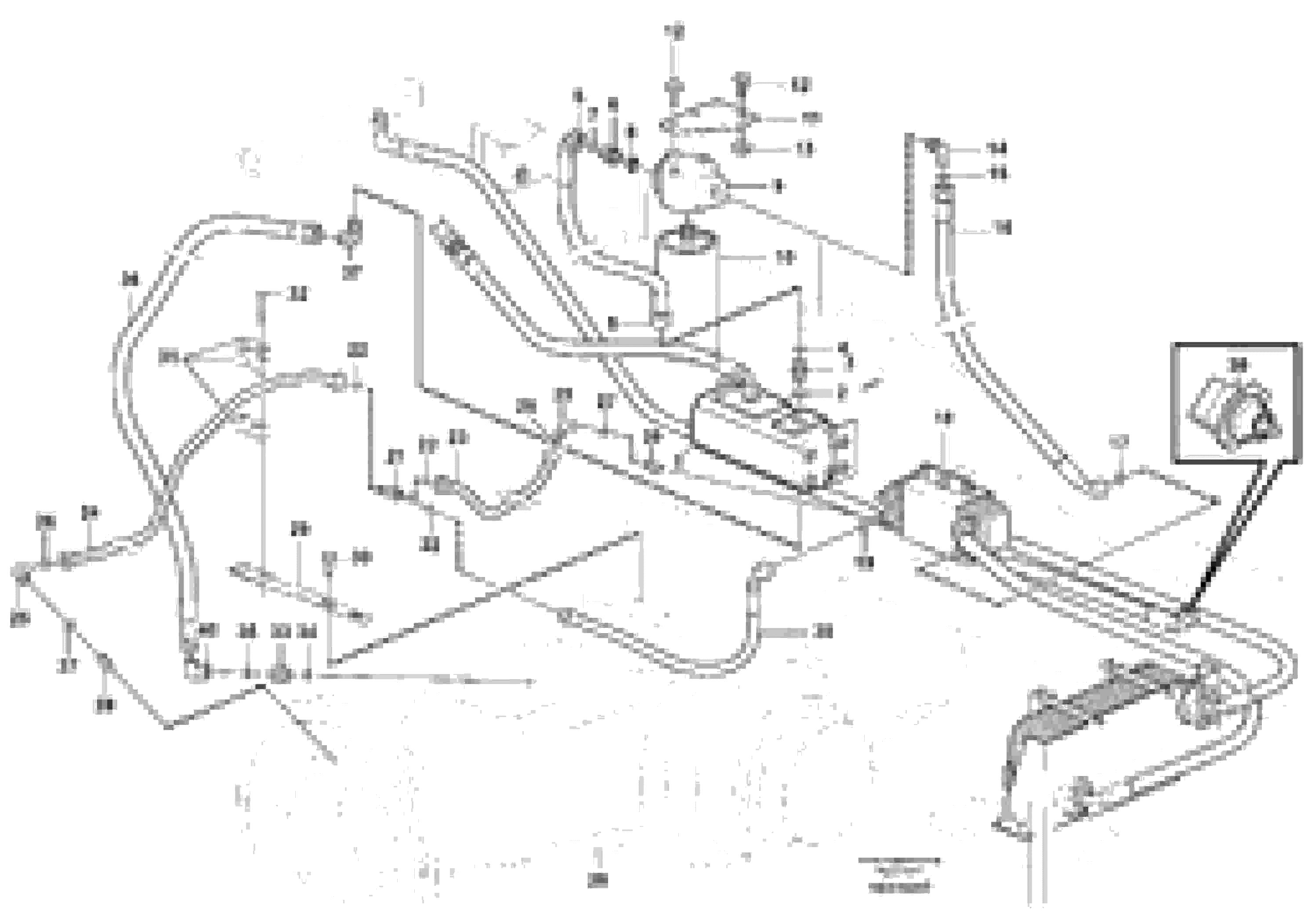 Схема запчастей Volvo L220F - 41825 Oil cooler, rear, pump circuit L220F