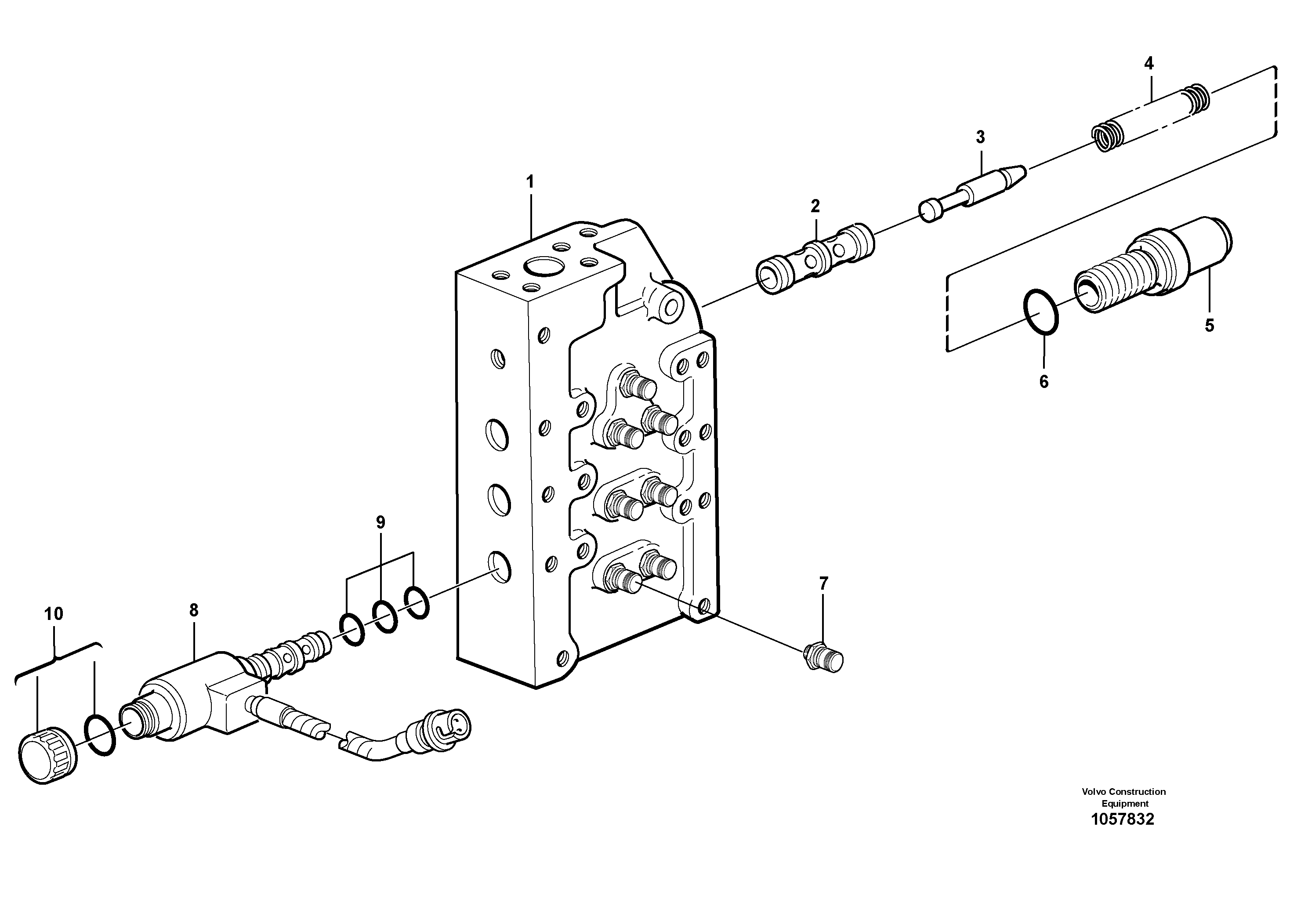 Схема запчастей Volvo L150G - 101864 Range selector valve L150G