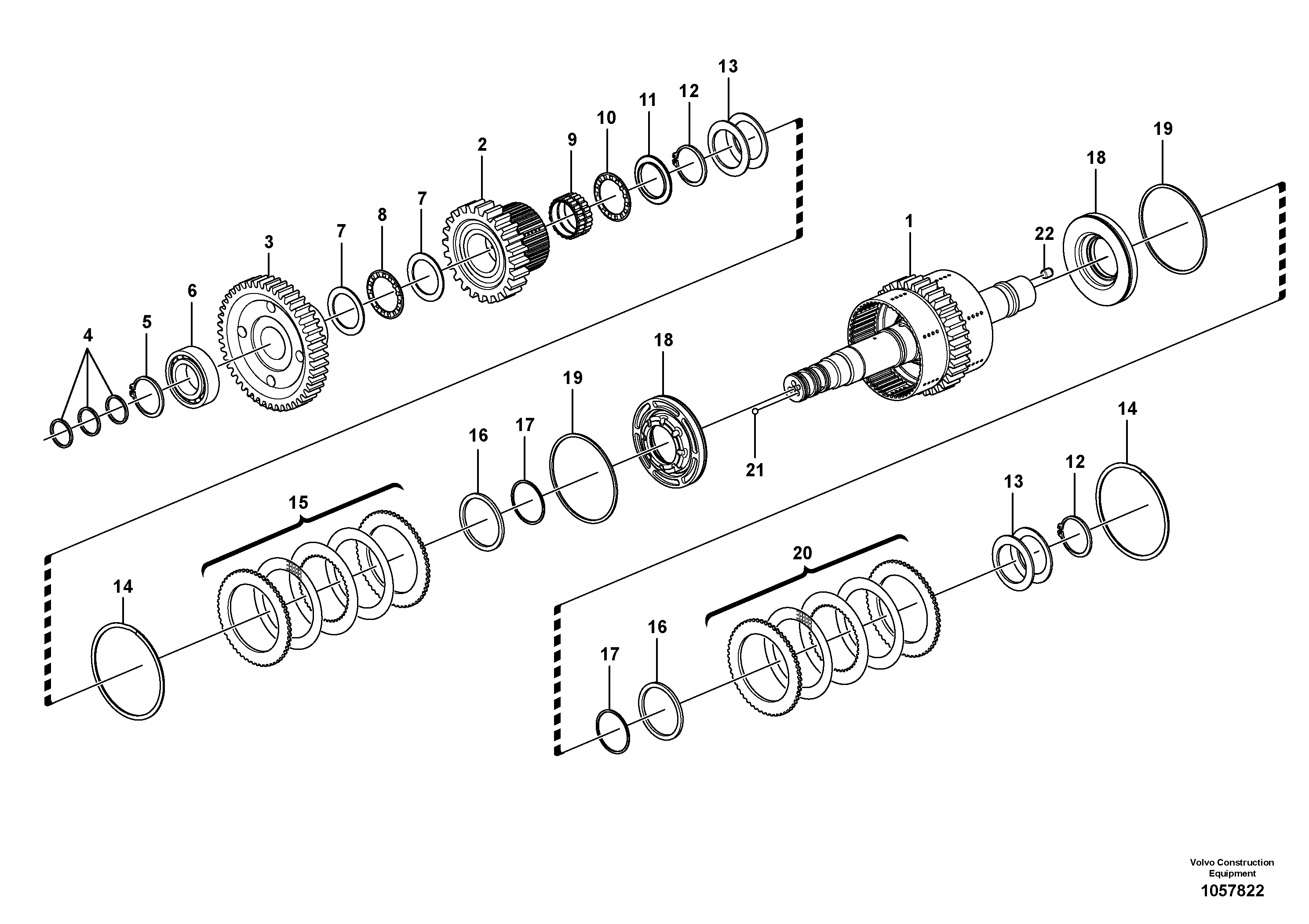 Схема запчастей Volvo L150G - 103775 Hydraulic clutch, reverse / 2nd speed L150G