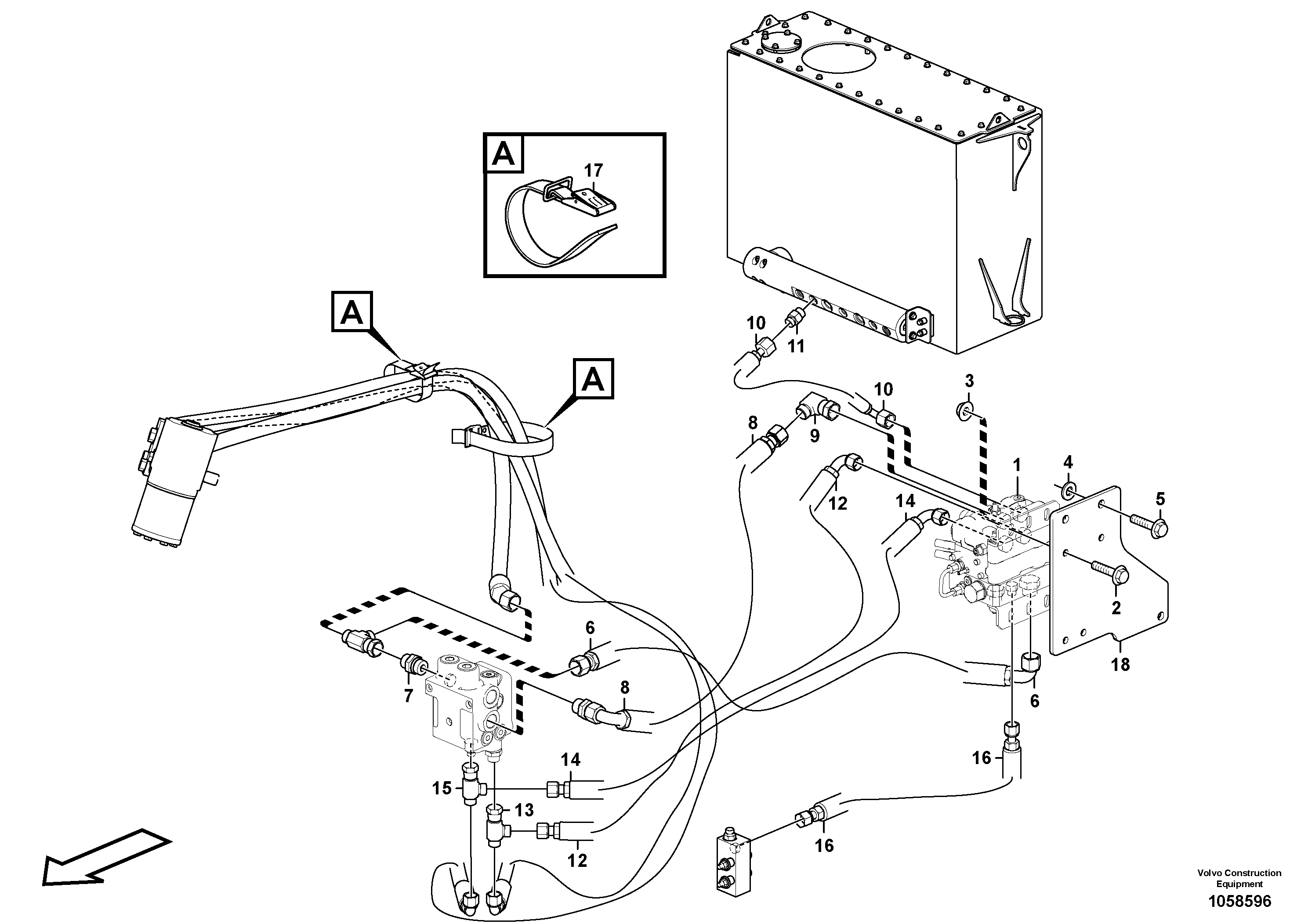 Схема запчастей Volvo L150G - 104287 CDC - steering L150G