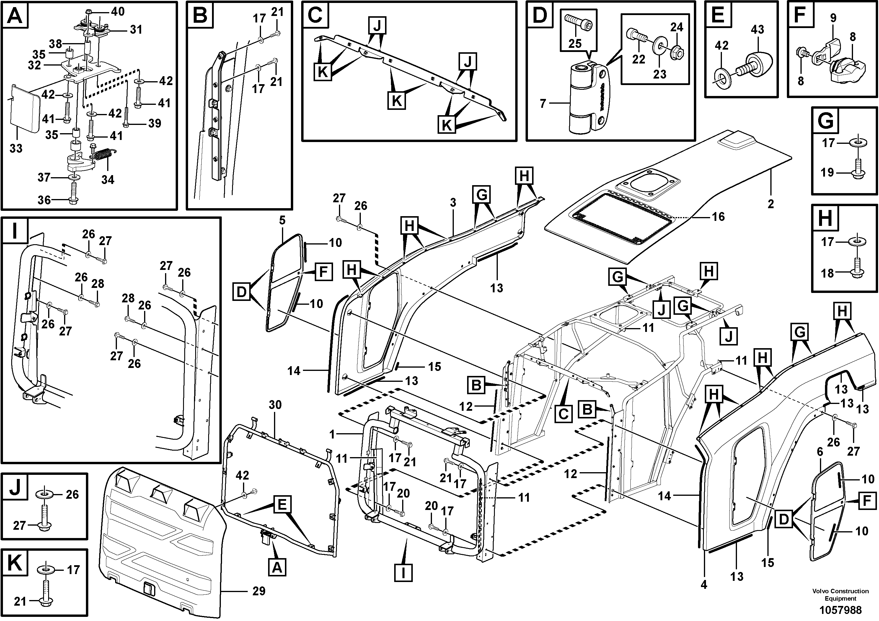 Схема запчастей Volvo L150G - 103130 Engine hood L150G