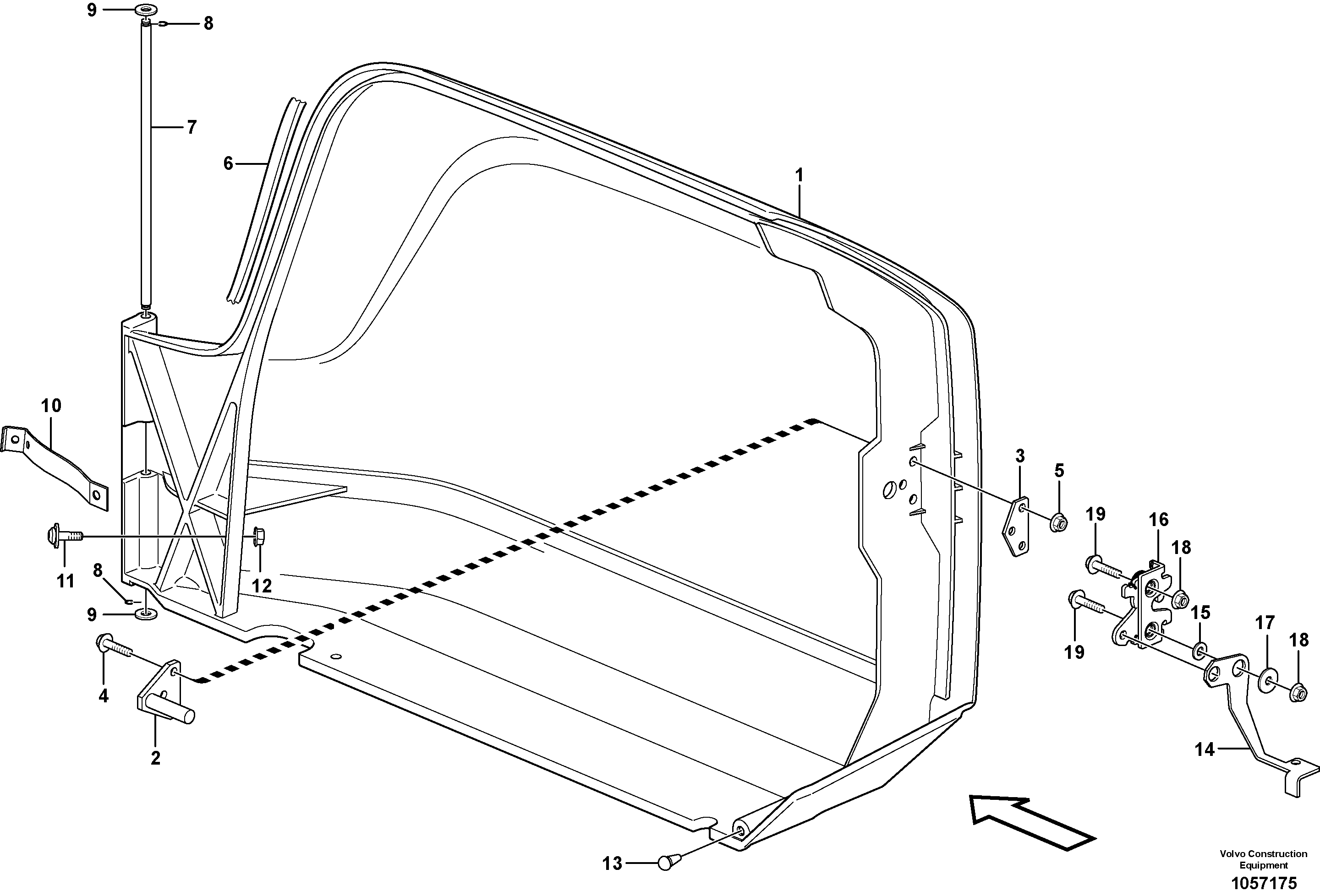 Схема запчастей Volvo L150G - 104473 Filter cover L150G