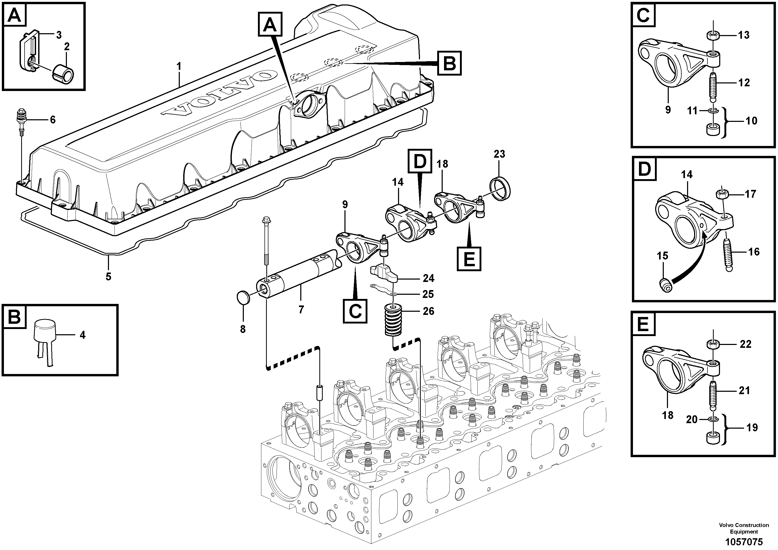 Схема запчастей Volvo L150G - 102860 Valve mechanism L150G