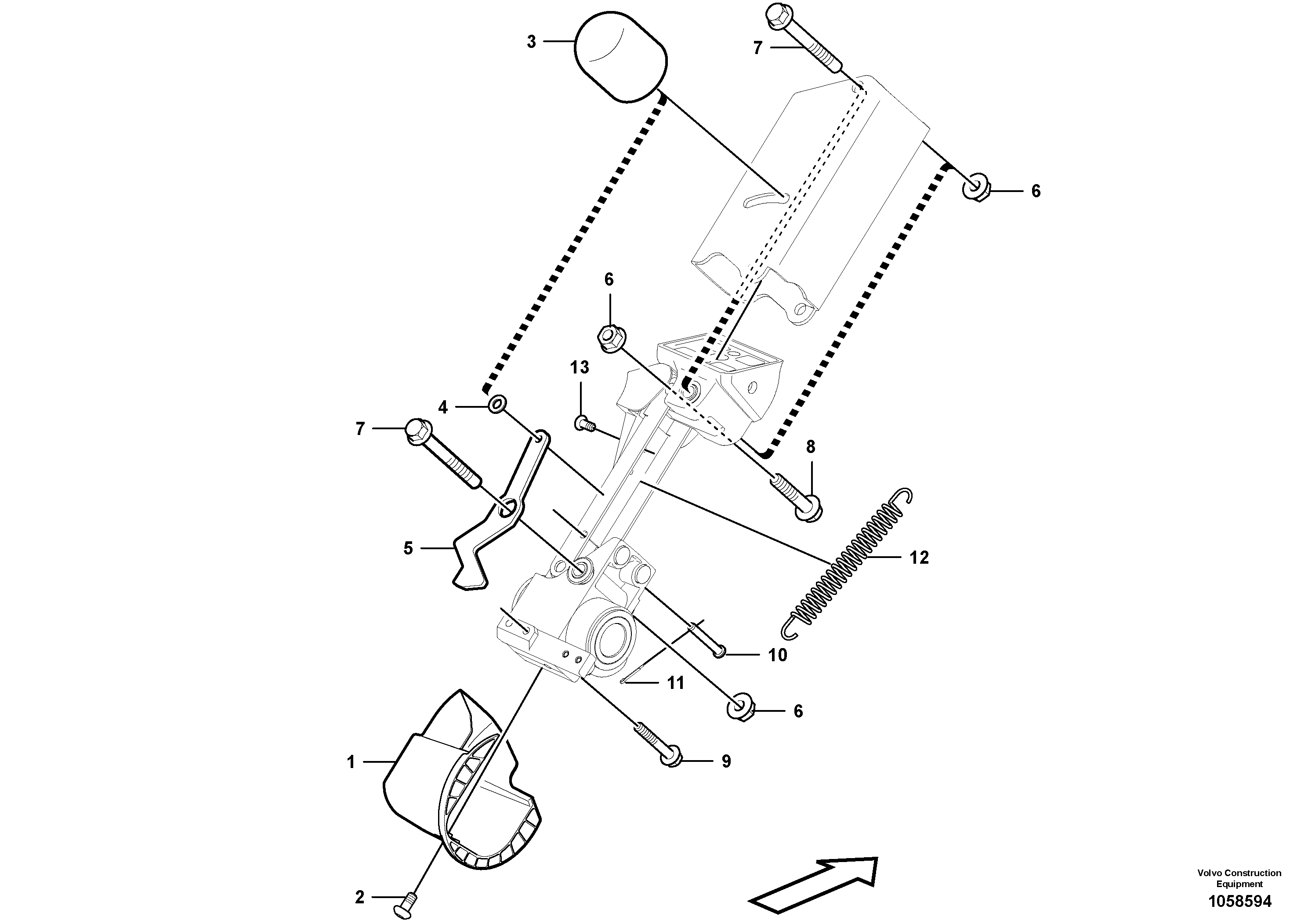 Схема запчастей Volvo L150G - 103824 Release mechanism L150G