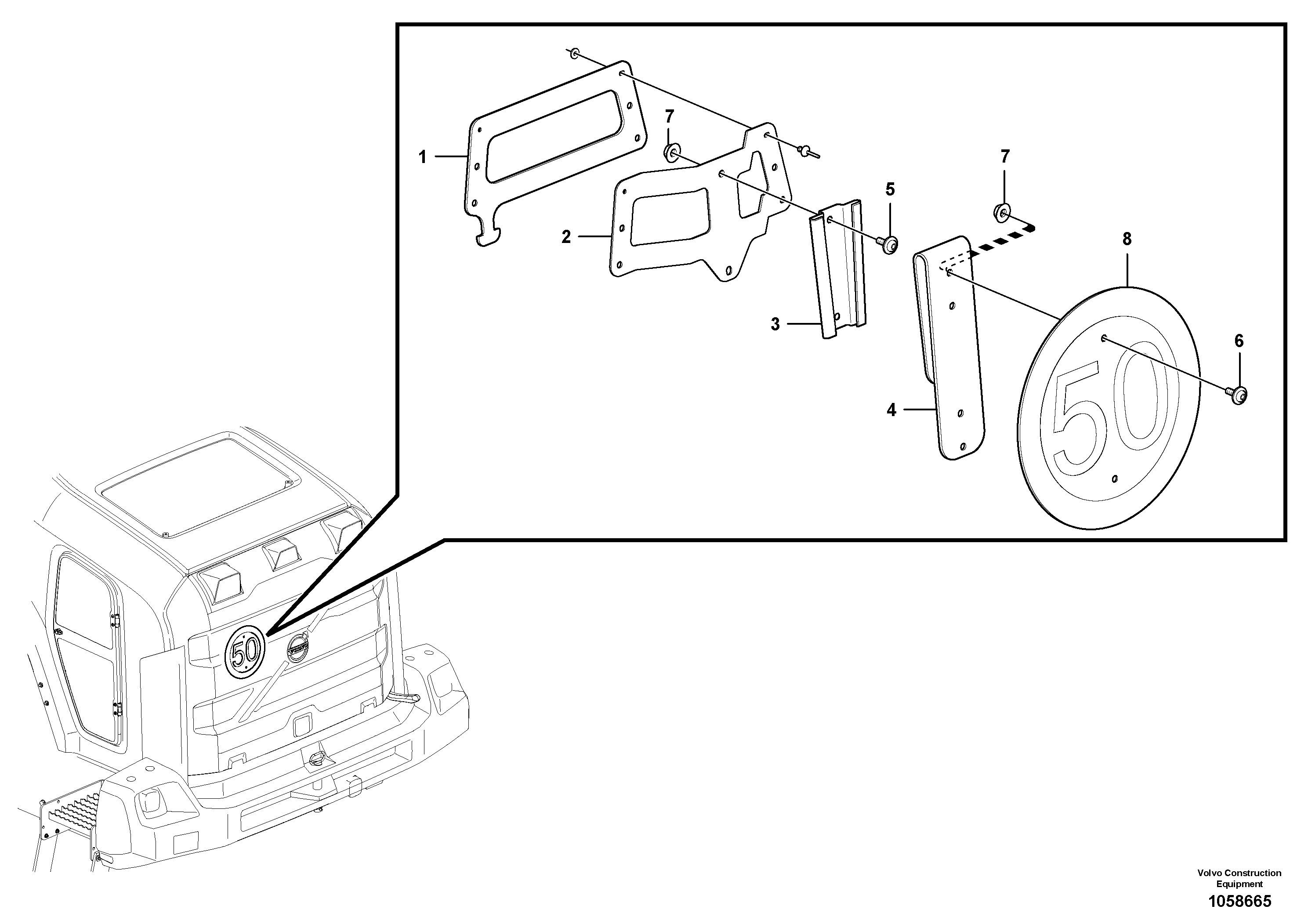 Схема запчастей Volvo L150G - 105426 50-sign L150G