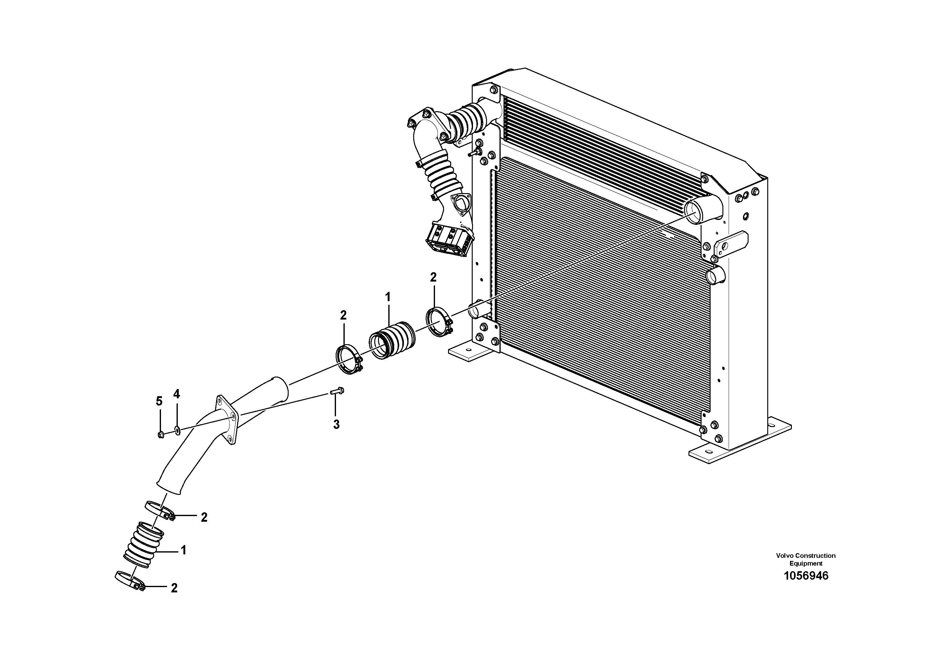 Схема запчастей Volvo L150G - 102879 Intercooler L150G