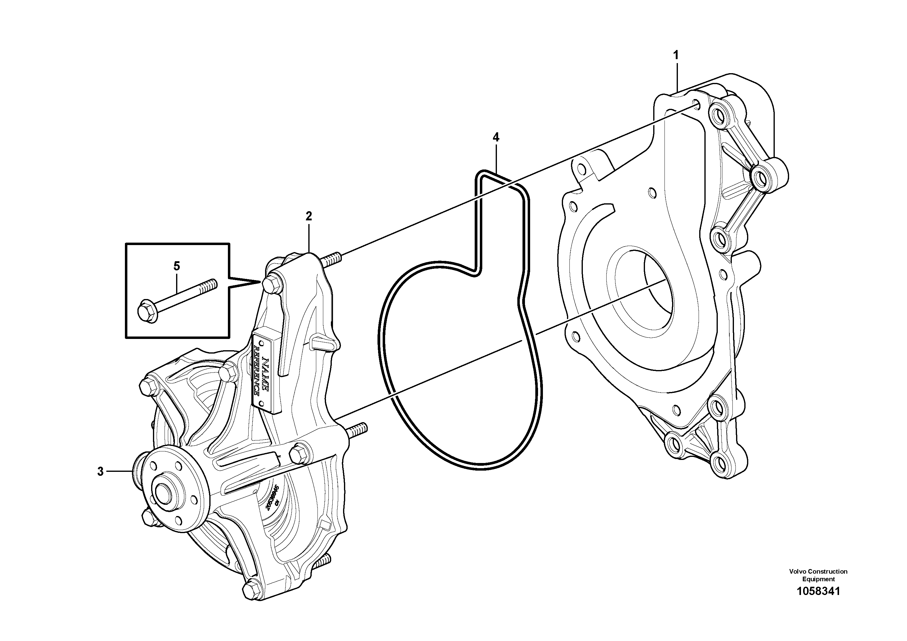 Схема запчастей Volvo L150G - 103127 Водяной насос L150G