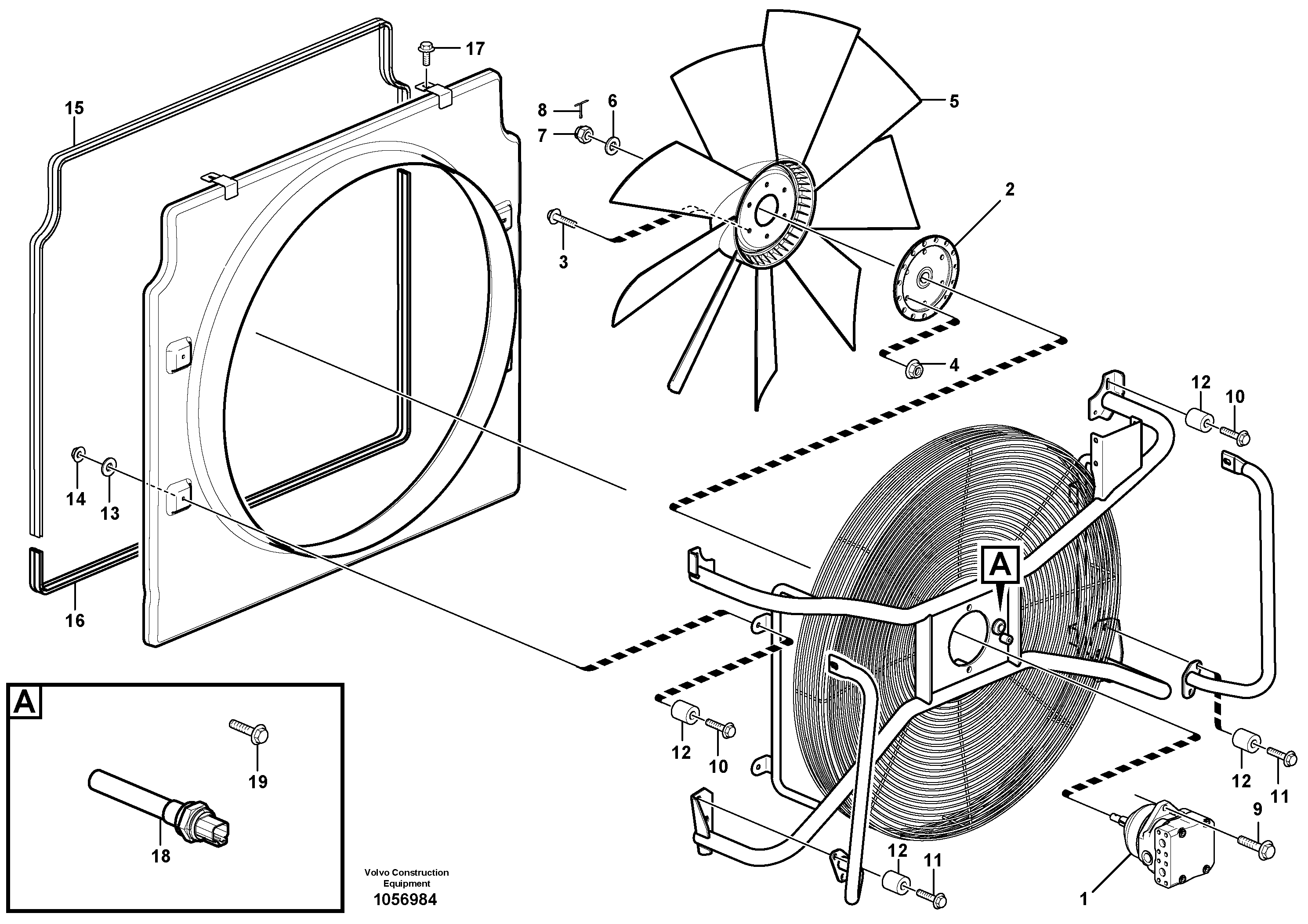 Схема запчастей Volvo L150G - 101729 Fan L150G