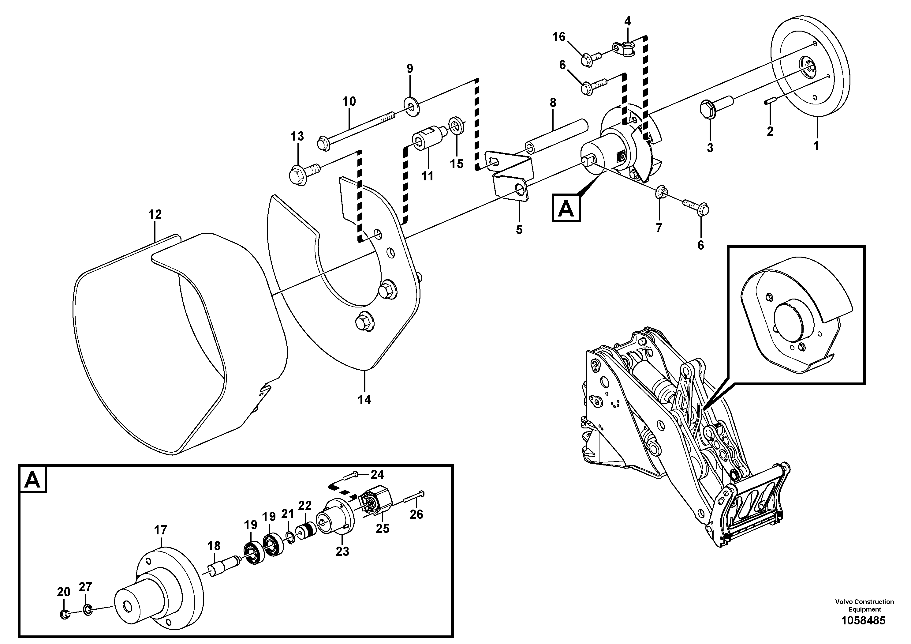 Схема запчастей Volvo L150G - 103542 Angle sensor, tilt L150G