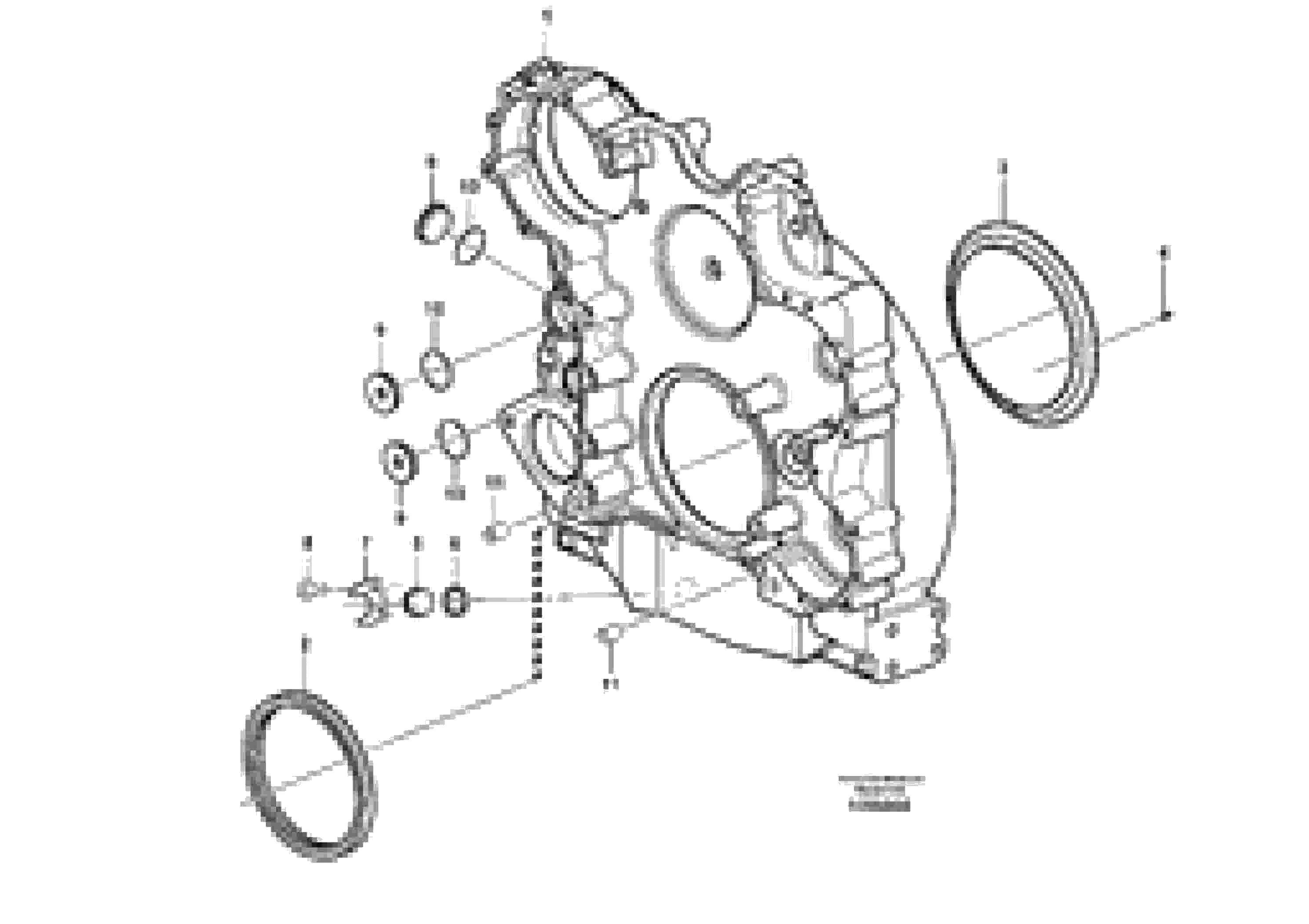 Схема запчастей Volvo L180G - 104181 Картер маховика L180G