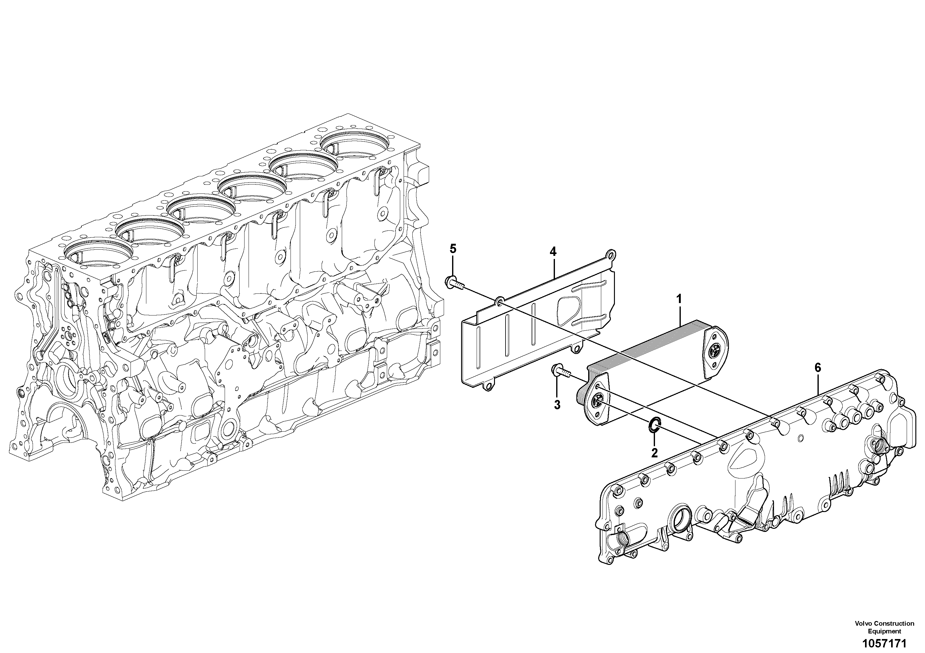 Схема запчастей Volvo L180G - 101643 Масляный радиатор L180G