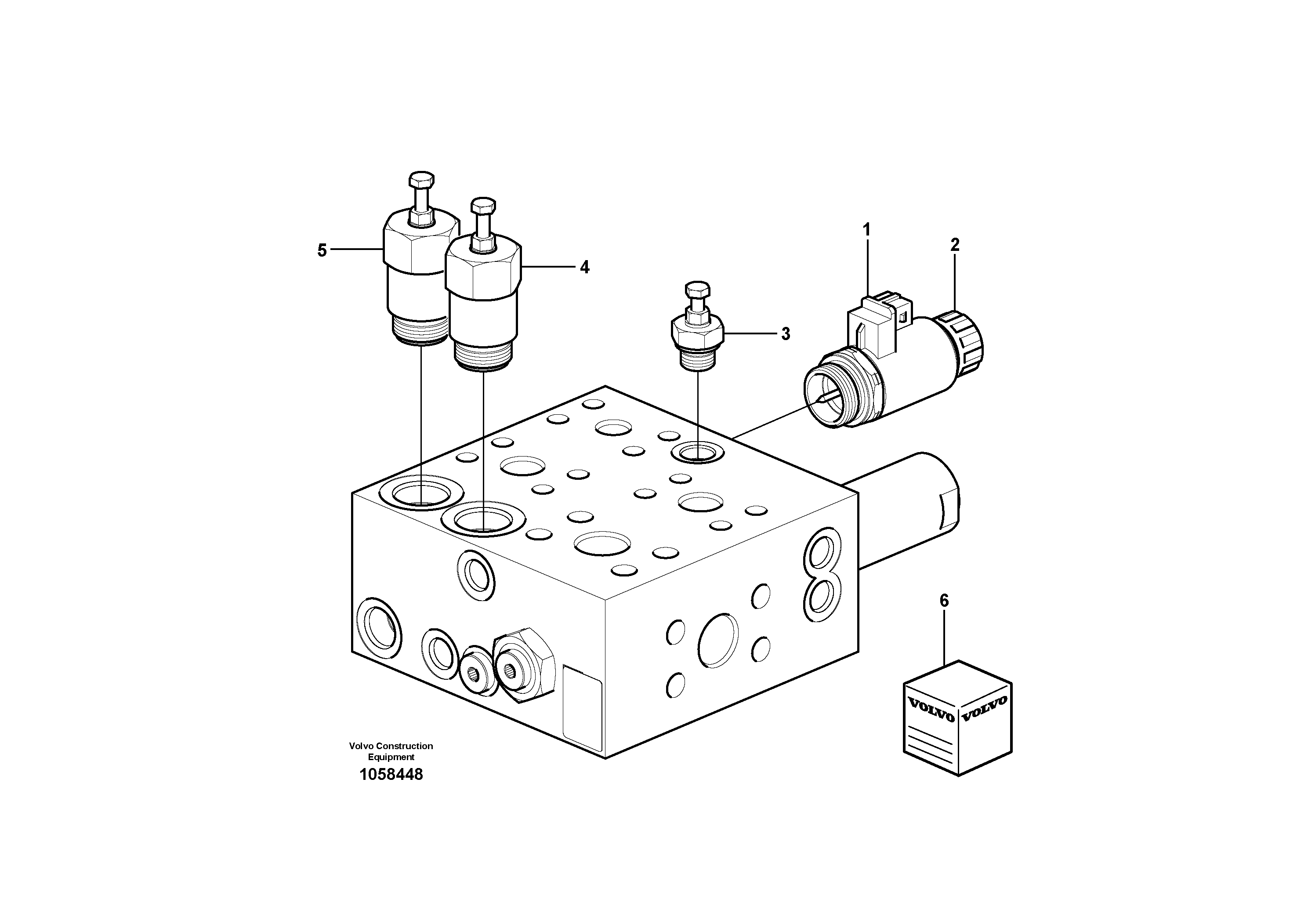 Схема запчастей Volvo L180G - 103907 Valve body, central block L180G