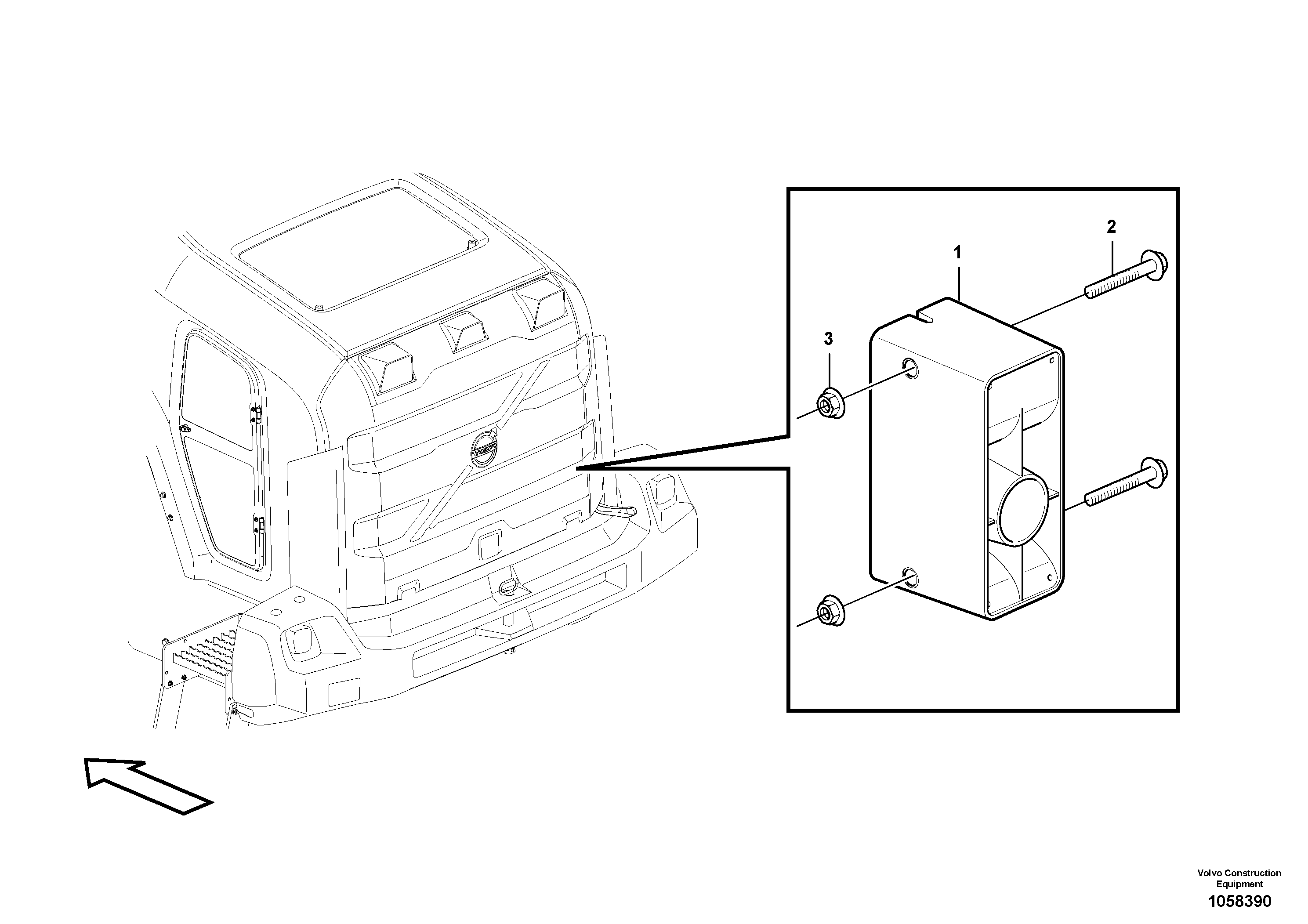 Схема запчастей Volvo L180G - 103250 Back-up warning unit L180G