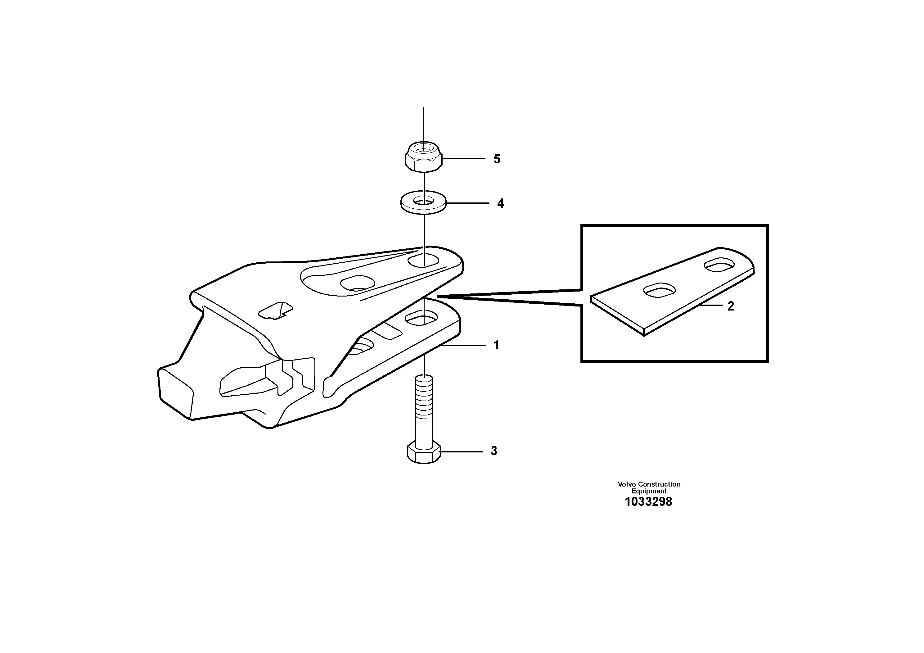 Схема запчастей Volvo L180G - 103937 Adapter kit ATTACHMENTS WHEEL LOADERS GEN. G
