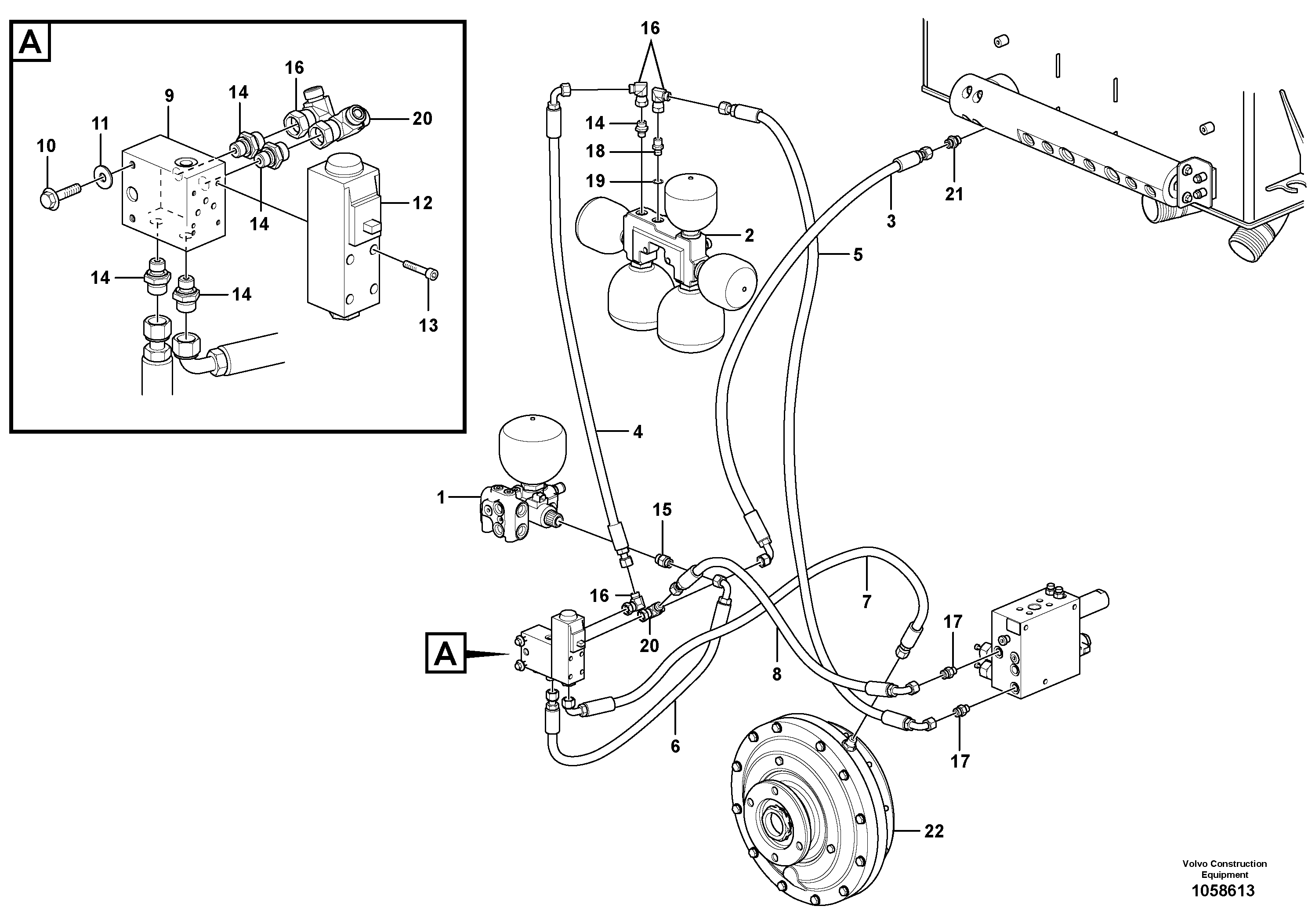 Схема запчастей Volvo L180G - 102144 Parking brake L180G