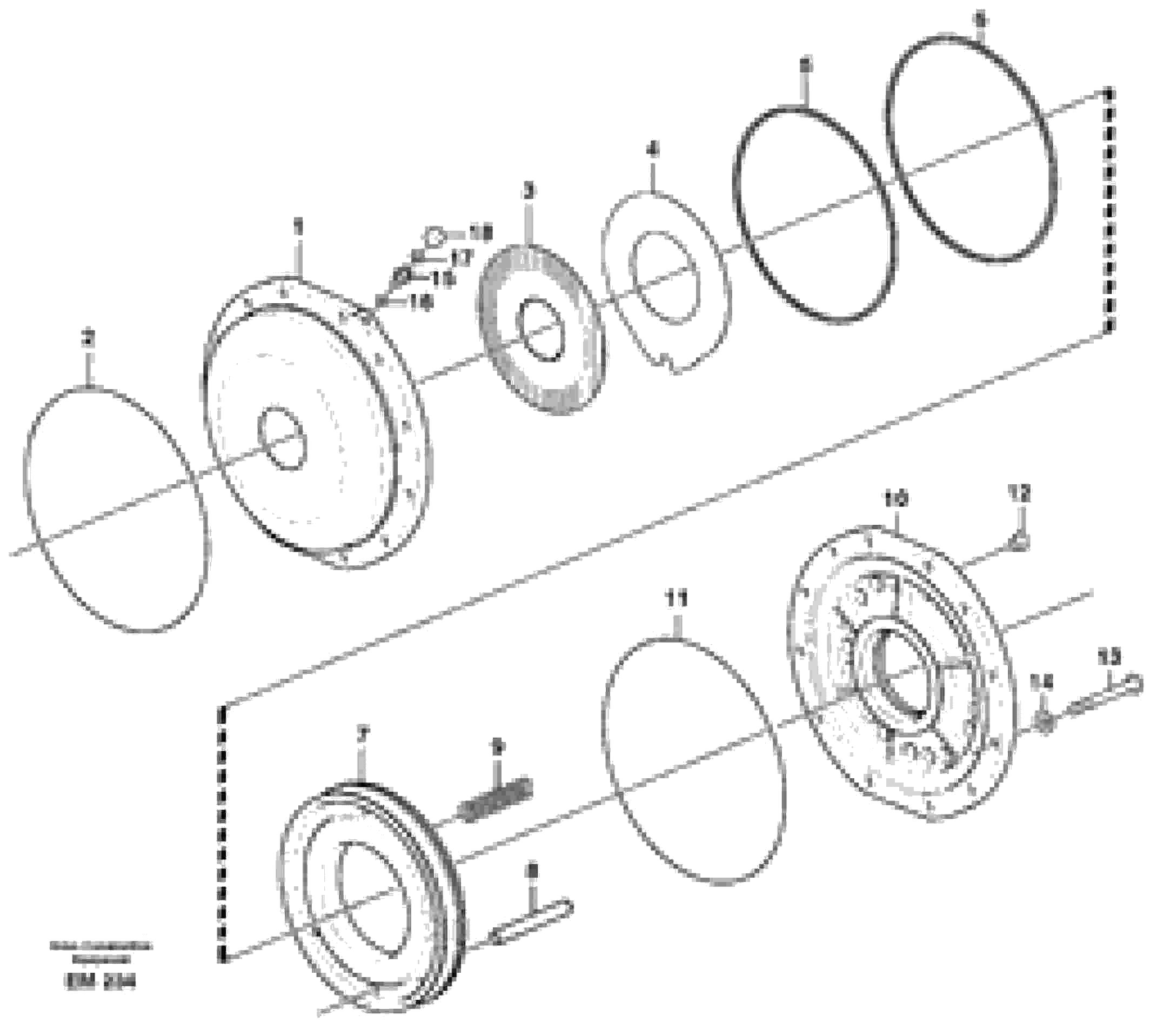 Схема запчастей Volvo L180G - 103263 Parking brake L180G