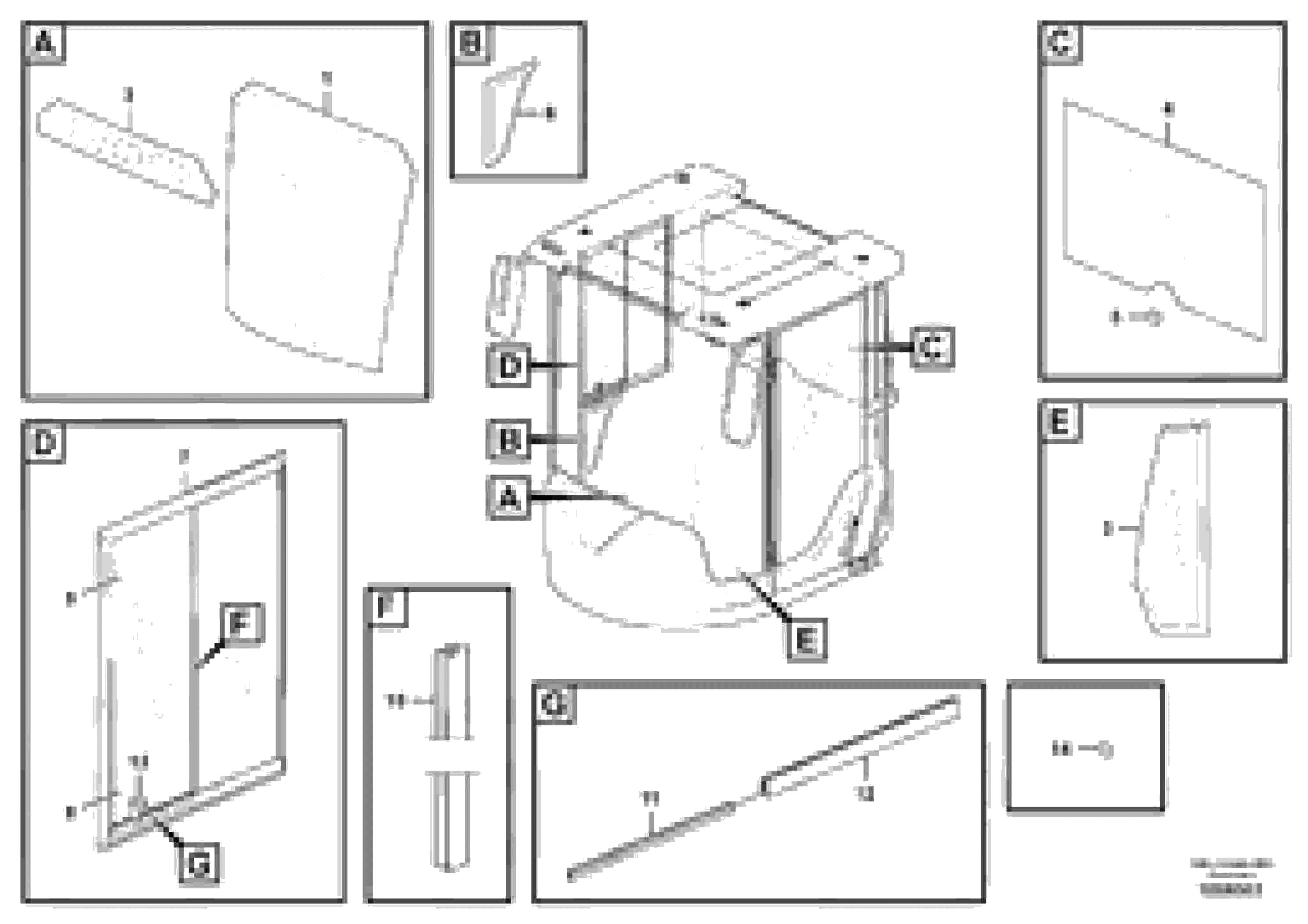 Схема запчастей Volvo L180G - 103246 Glass panes L180G