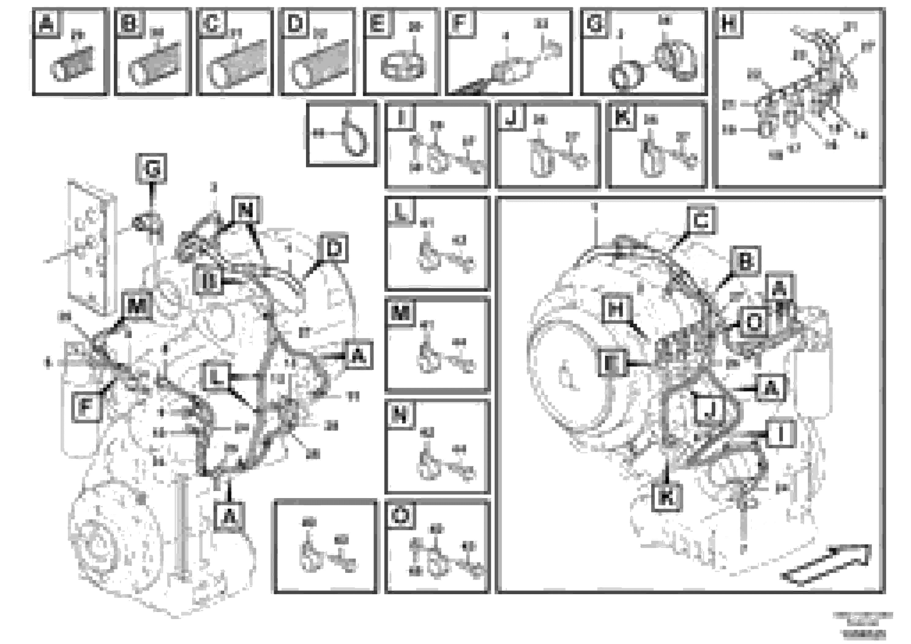 Схема запчастей Volvo L220G - 104557 Cable harness for transmission L220G