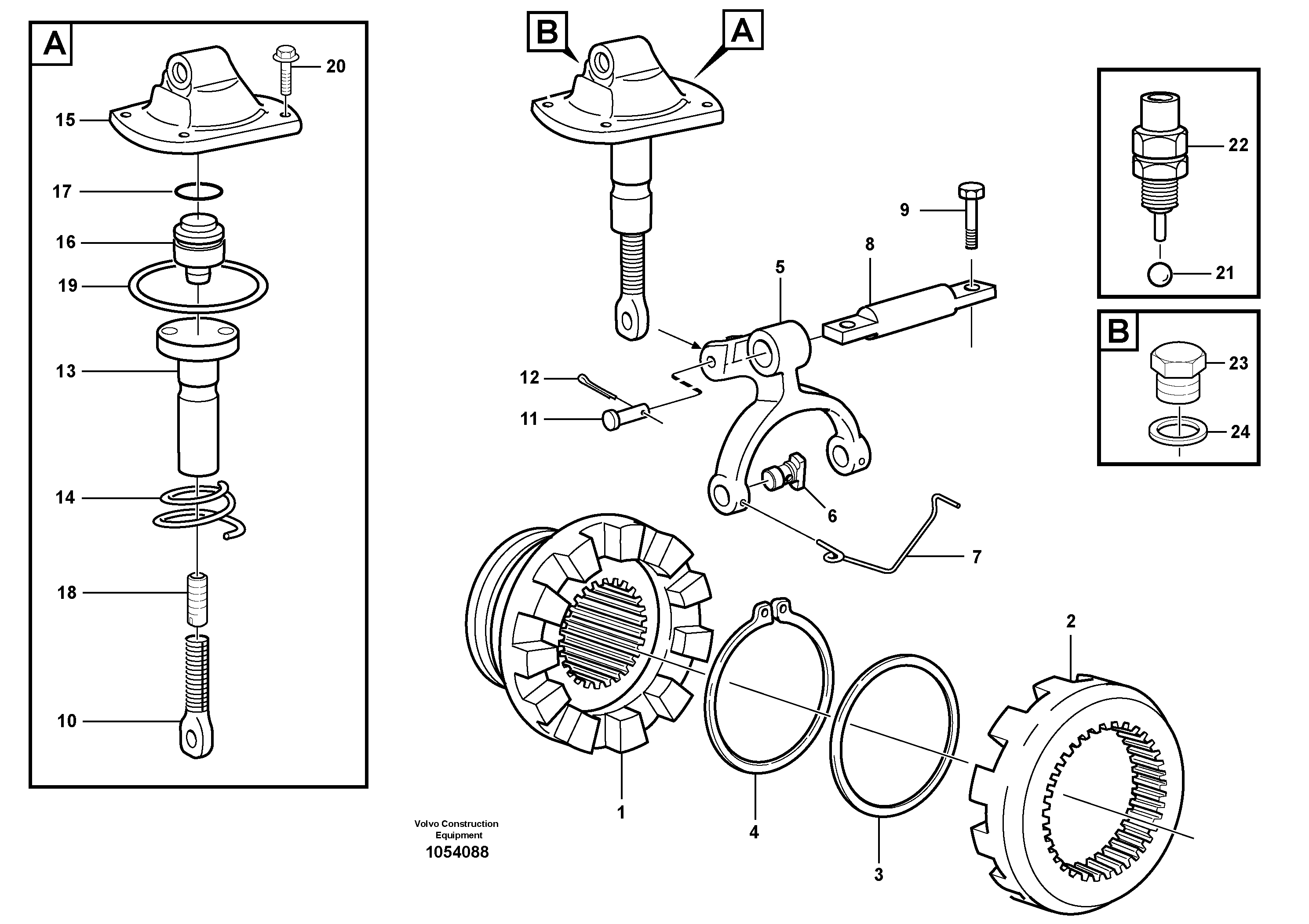 Схема запчастей Volvo L220G - 105105 Differential lock L220G