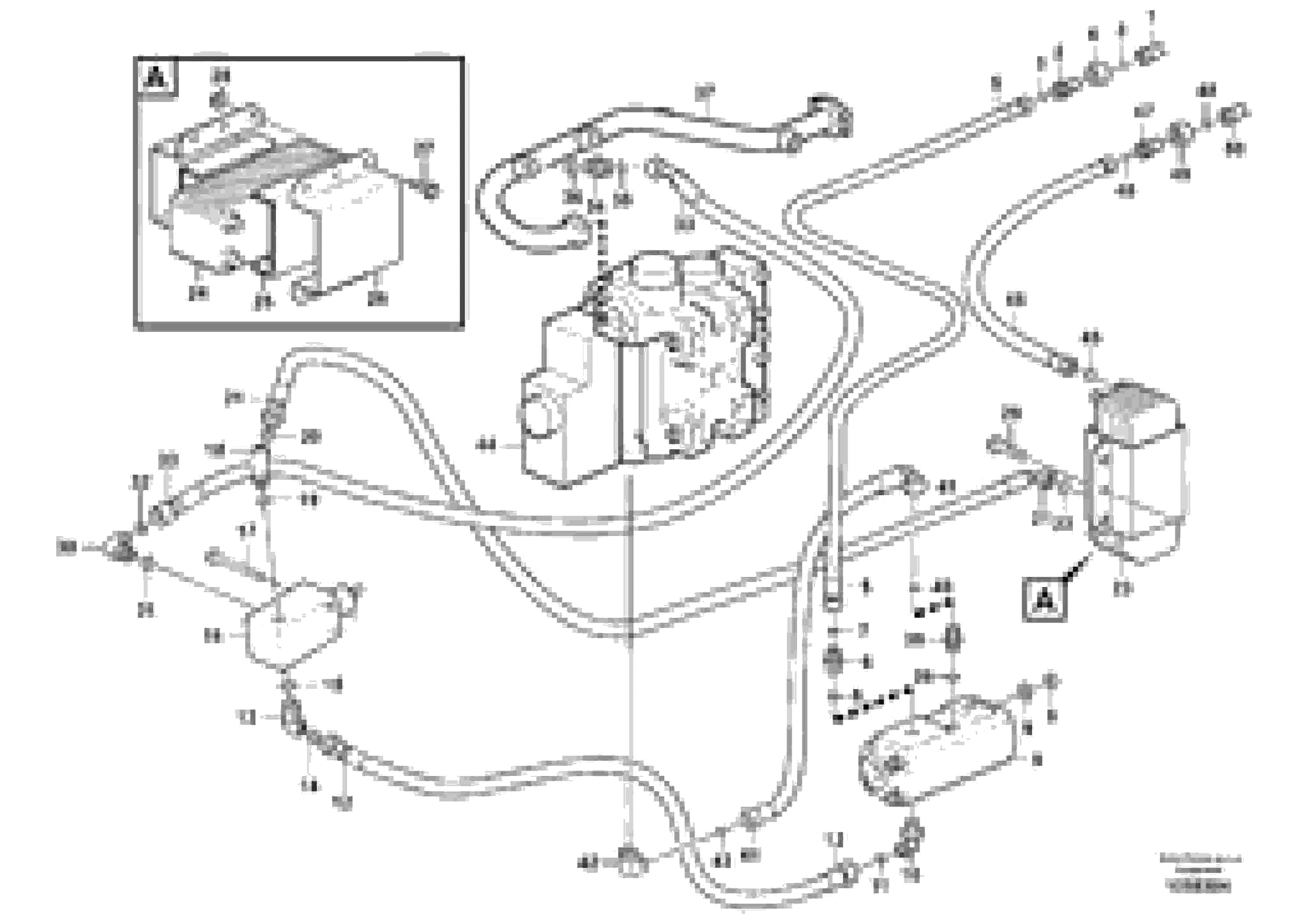 Схема запчастей Volvo L220G - 102569 Oil cooler, forword, motor circuit L220G