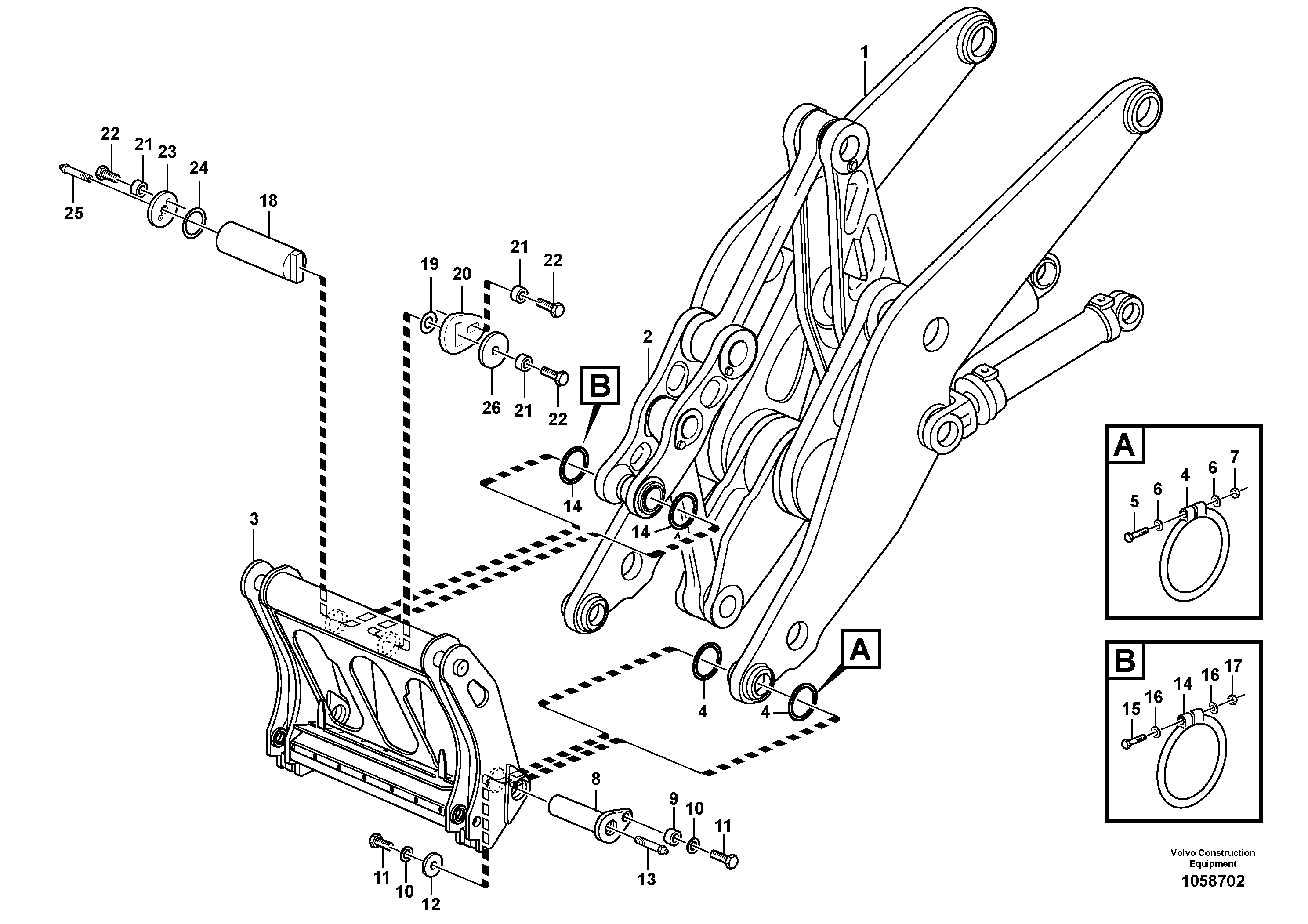 Схема запчастей Volvo L220G - 104565 Assemble attachment bracket L220G