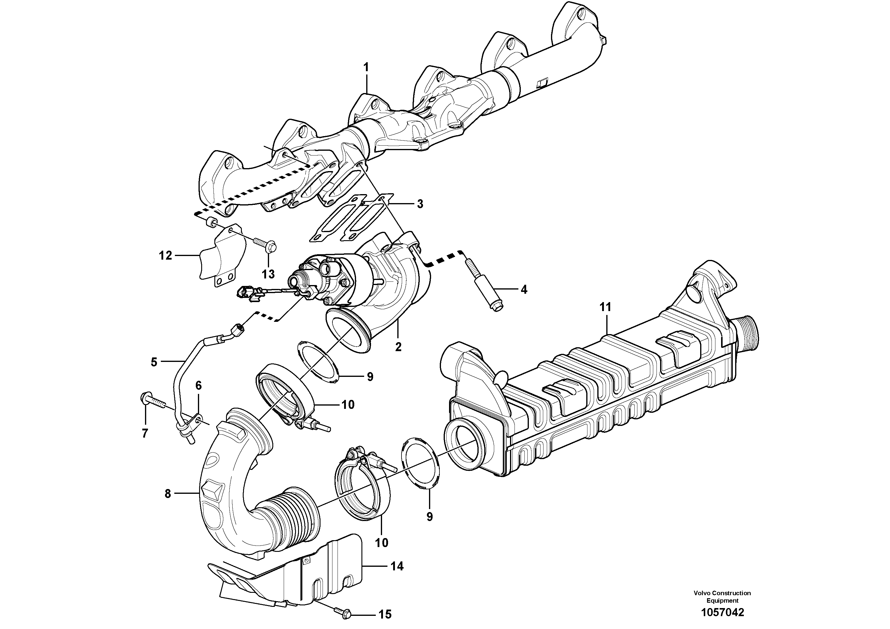 Схема запчастей Volvo L220G - 104833 EGR - warm side L220G