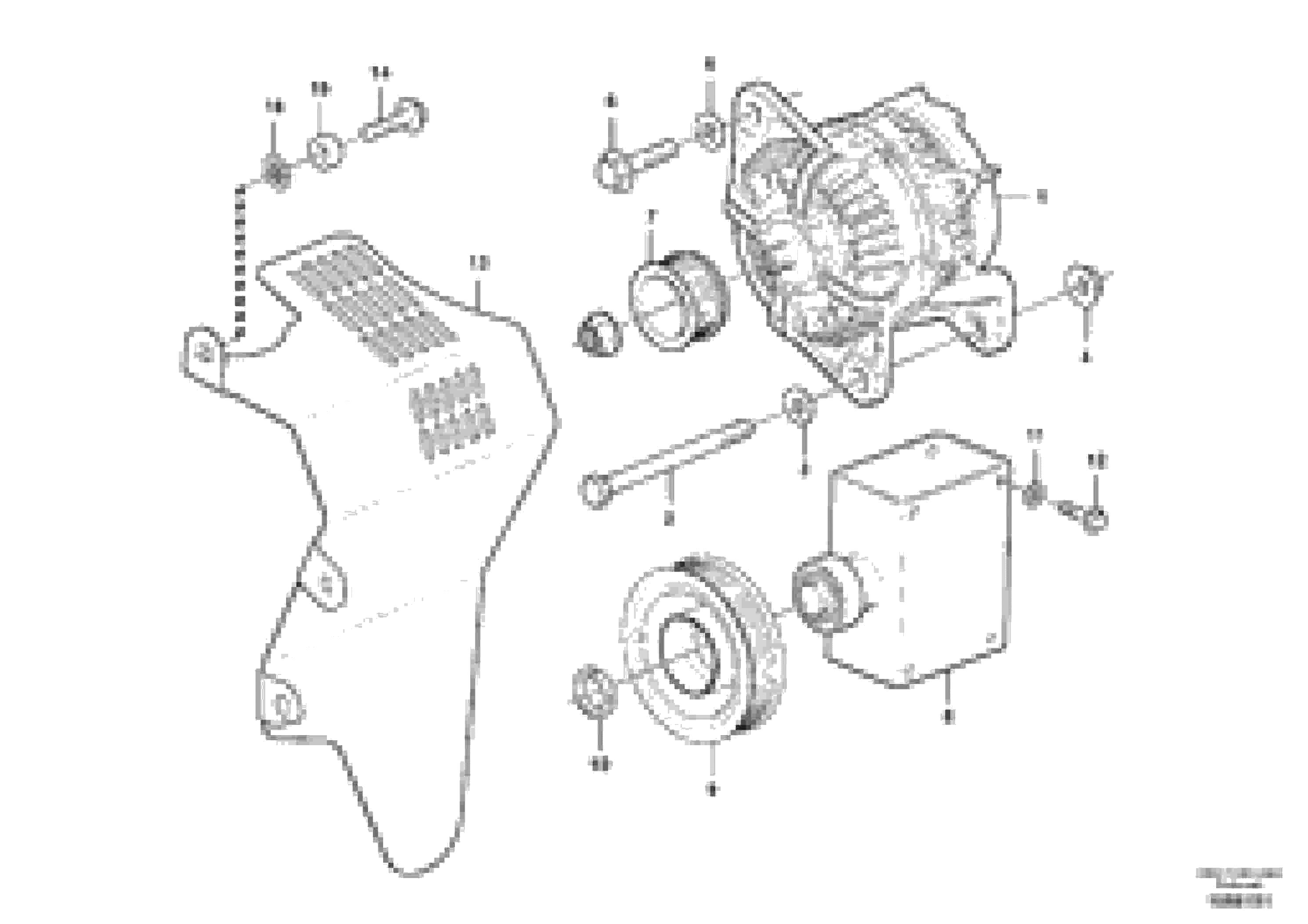 Схема запчастей Volvo L220G - 105229 Alternator with assembling details L220G