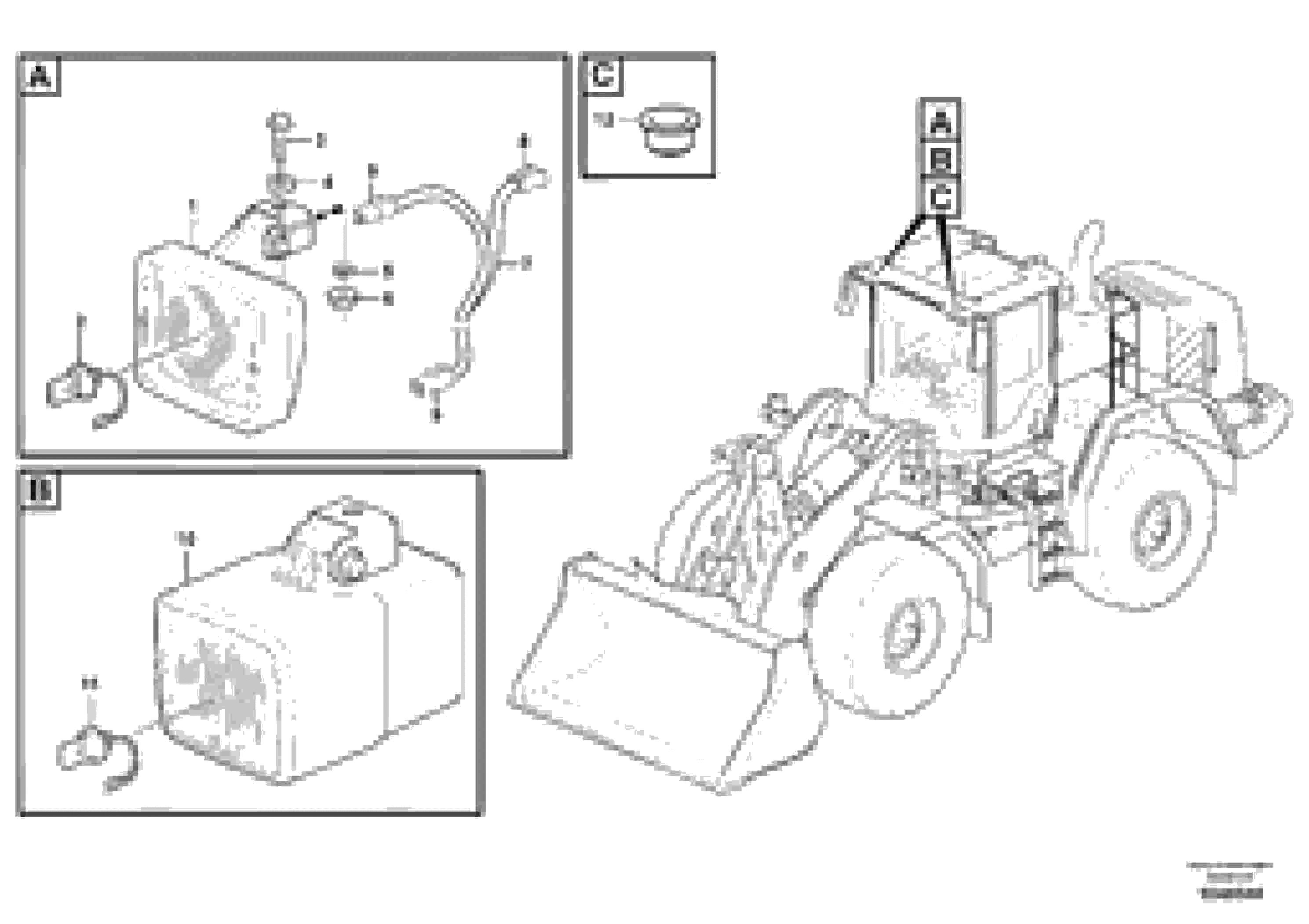 Схема запчастей Volvo L220G - 106156 Work lights, front L220G