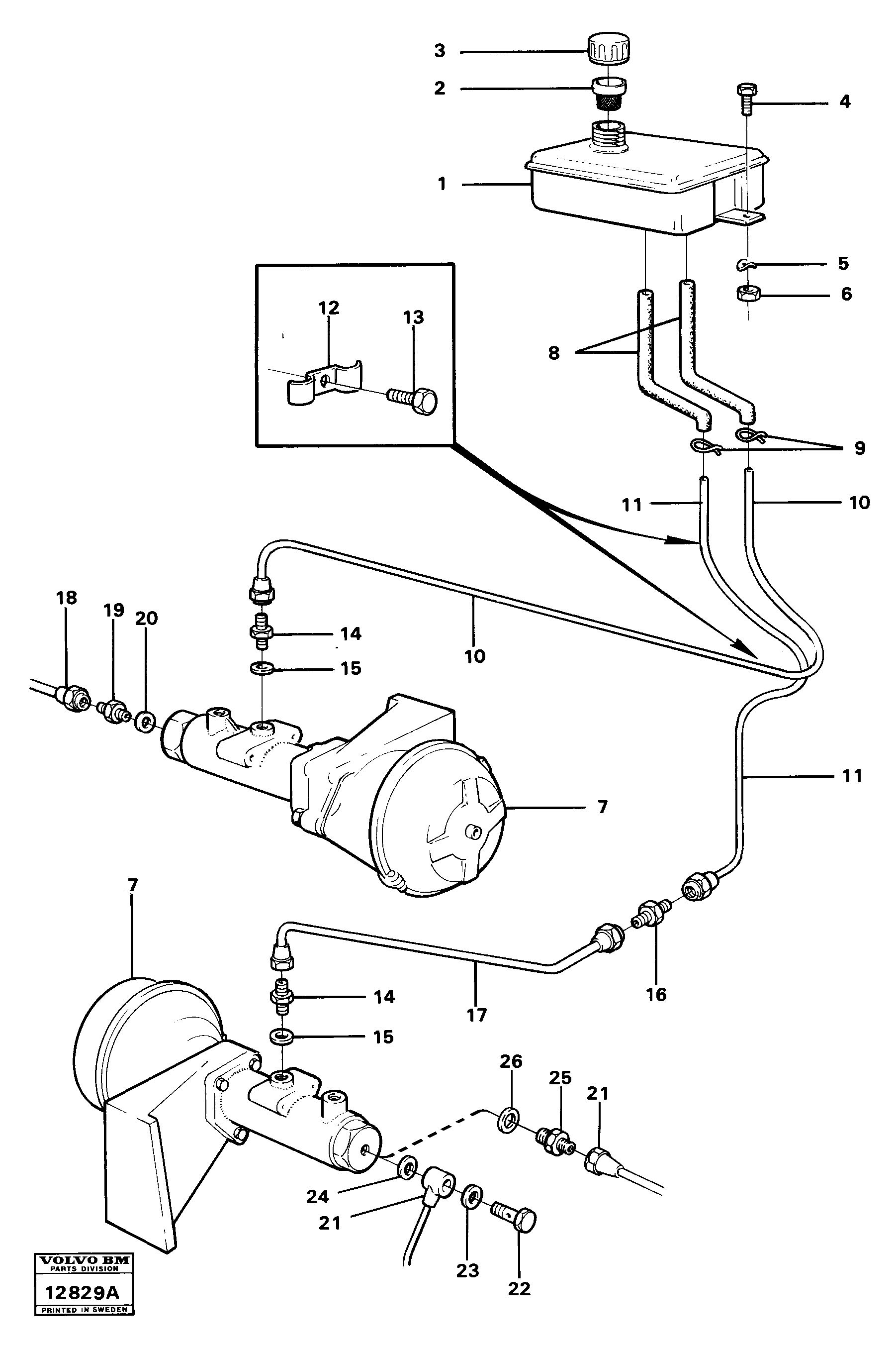 Схема запчастей Volvo 4300 4300 - 39387 Oil tank brake unit 