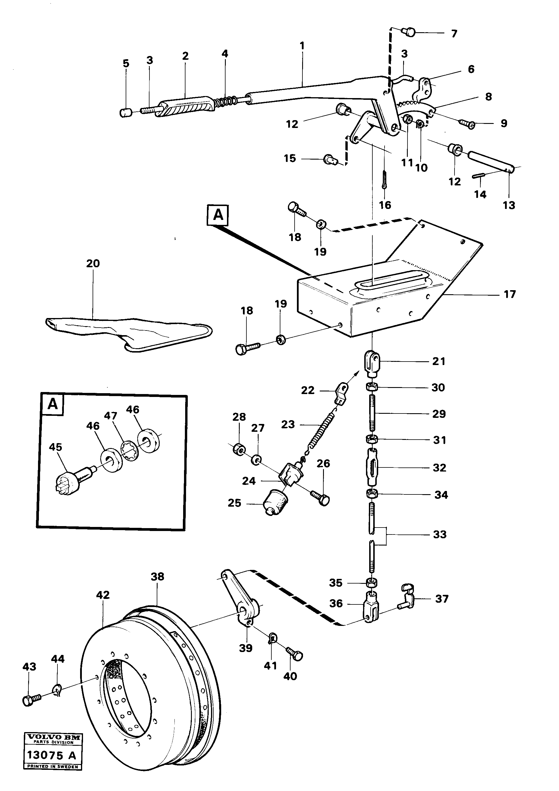 Схема запчастей Volvo 4300 4300 - 40061 Hand brake 