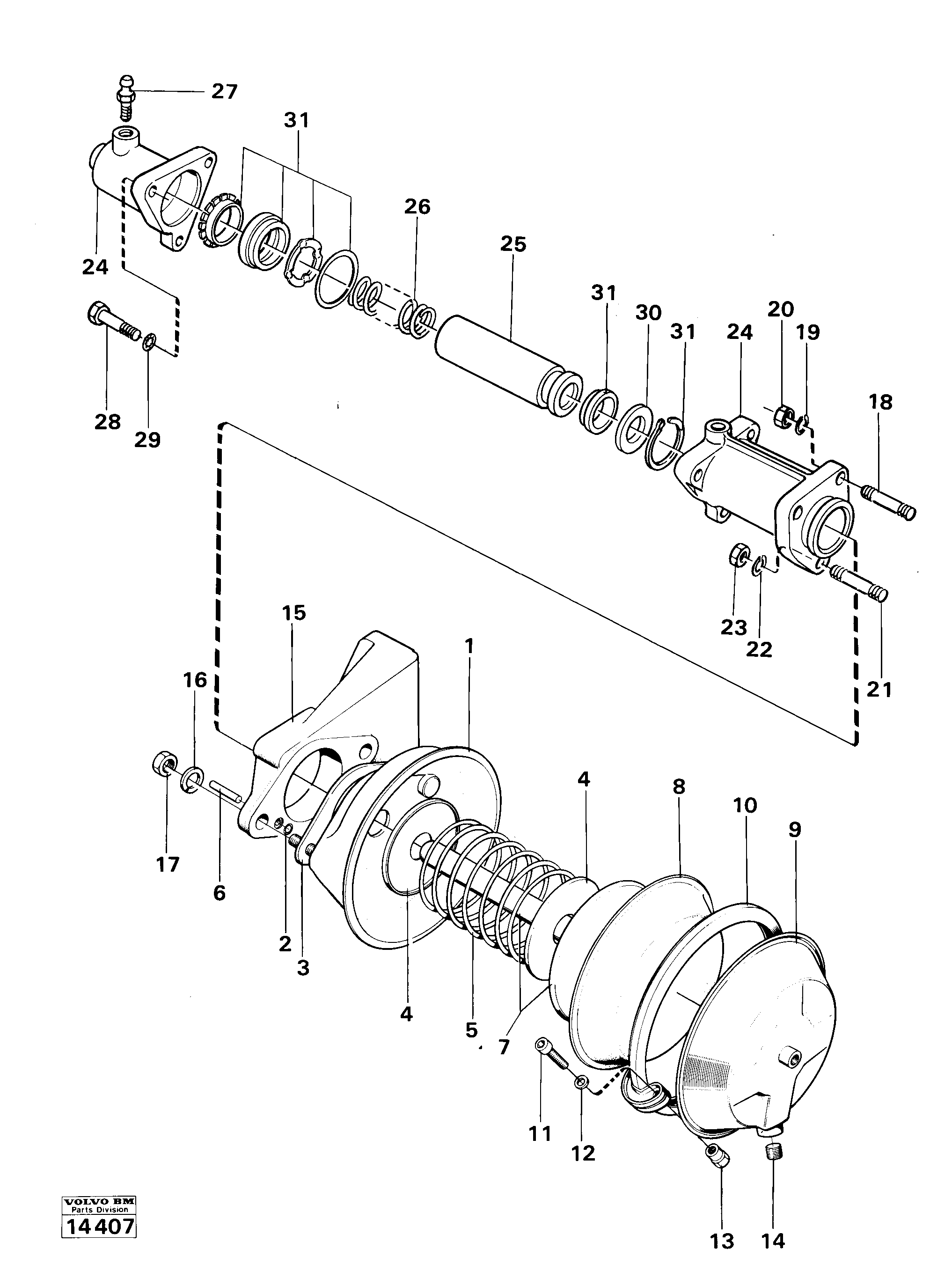 Схема запчастей Volvo 4300 4300 - 49318 Brake unit 