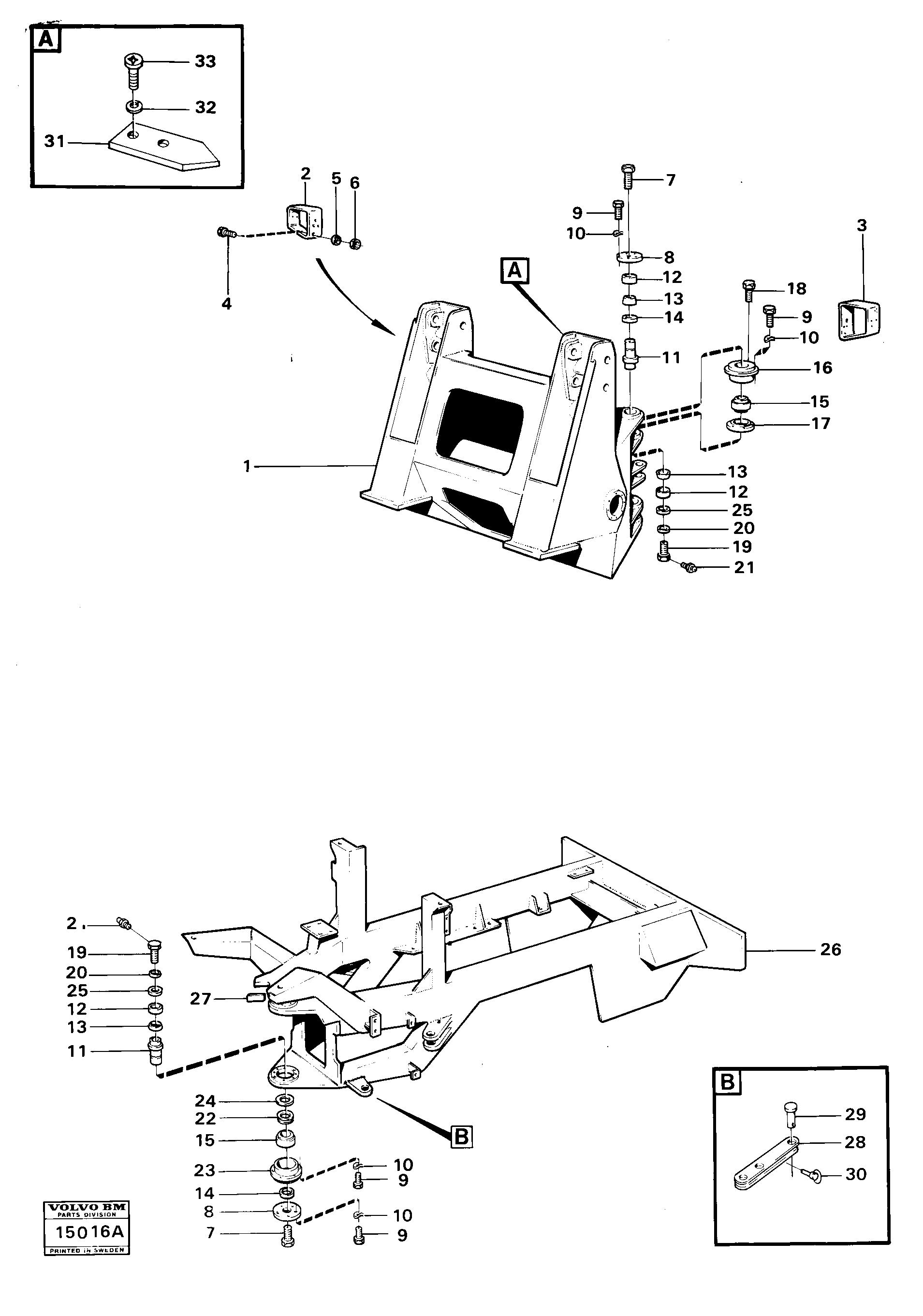 Схема запчастей Volvo 4300 4300 - 231 Frame 