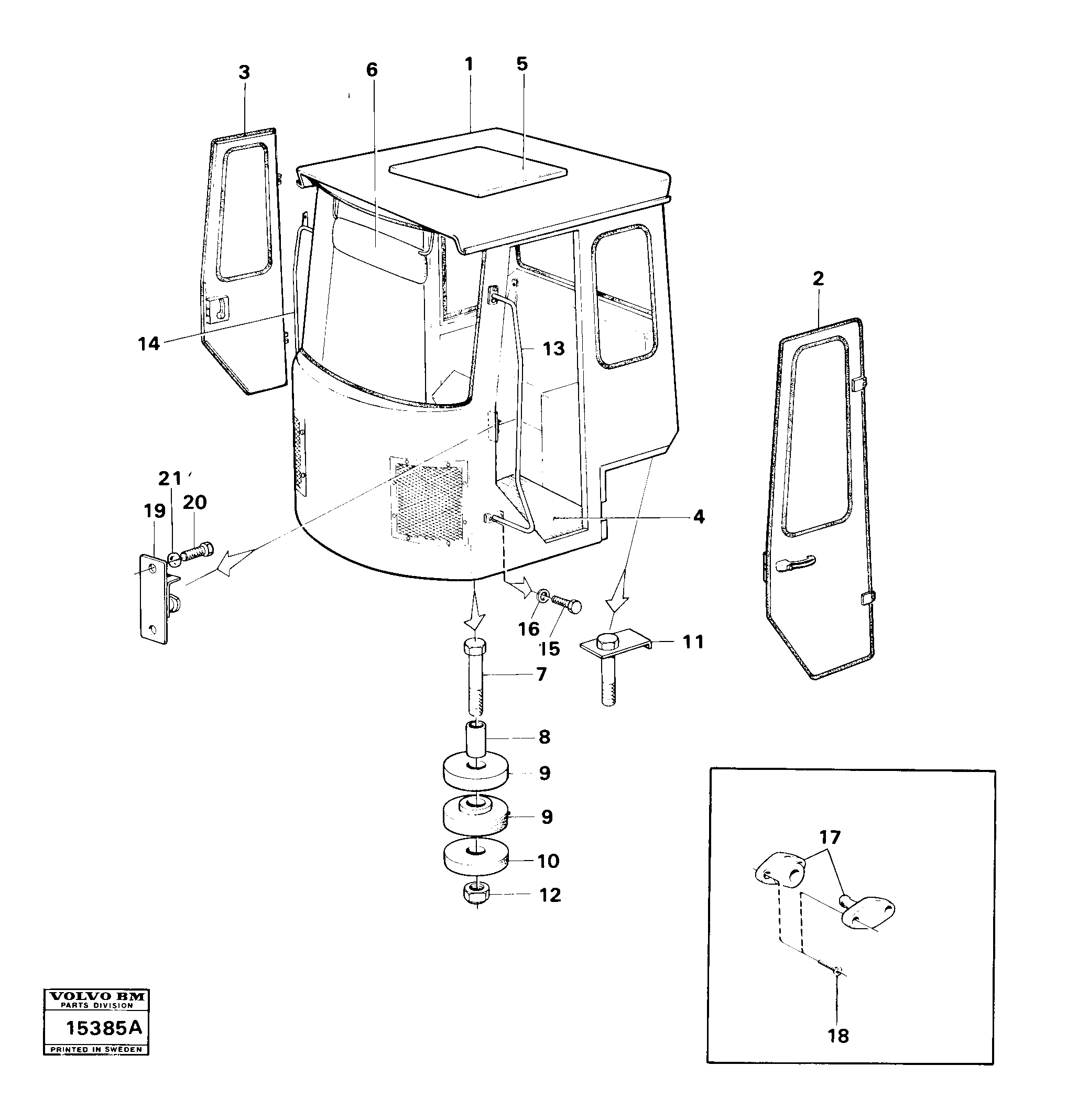 Схема запчастей Volvo 4300 4300 - 23920 Operators cab 