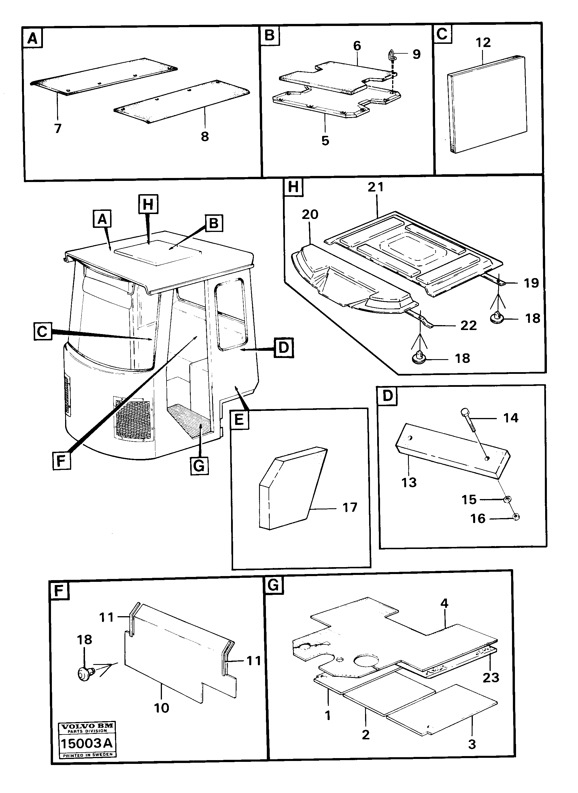 Схема запчастей Volvo 4300 4300 - 3365 Insulating matting 