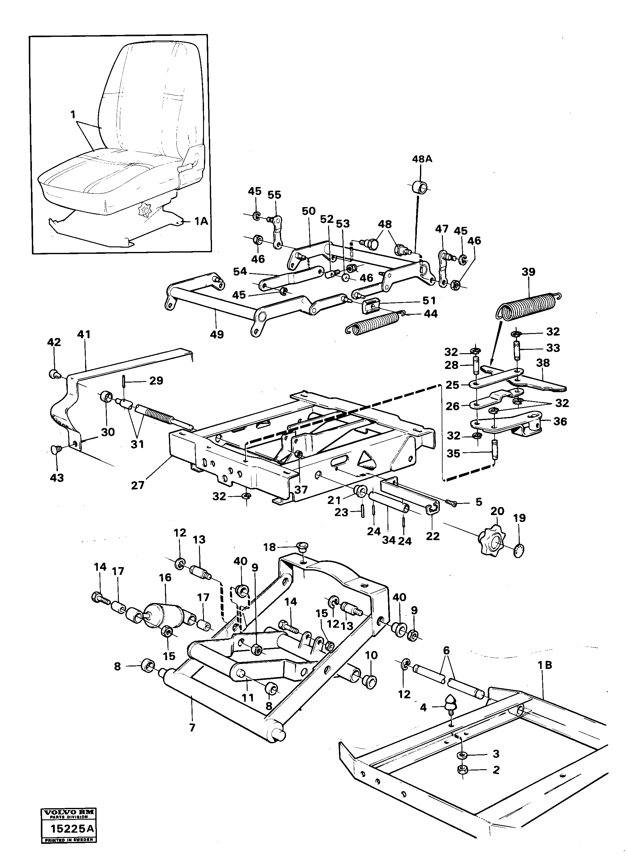 Схема запчастей Volvo 4300 4300 - 41983 Seat suspension 