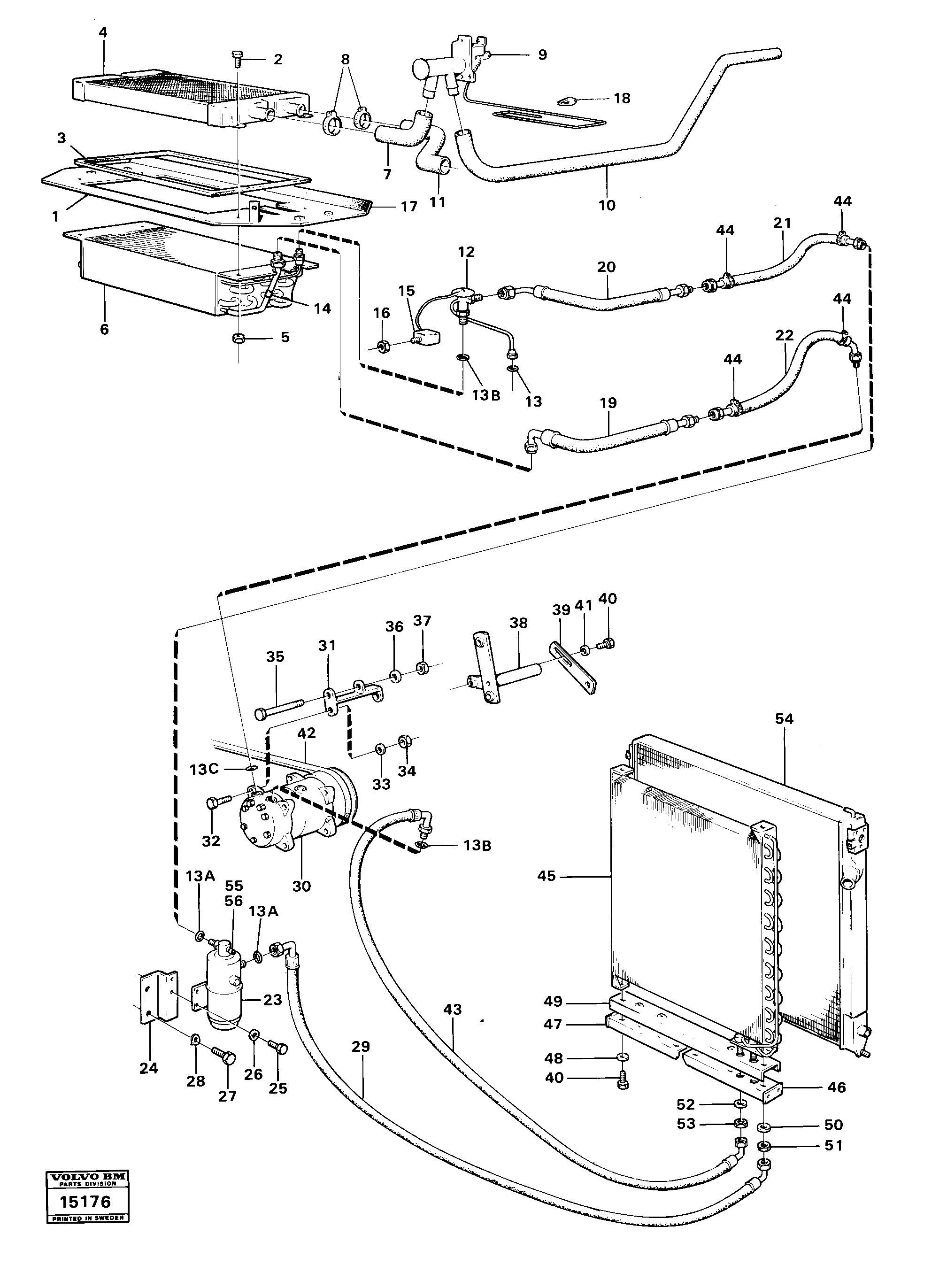 Схема запчастей Volvo 4300 4300 - 40203 Air-condition 97938, 99634 