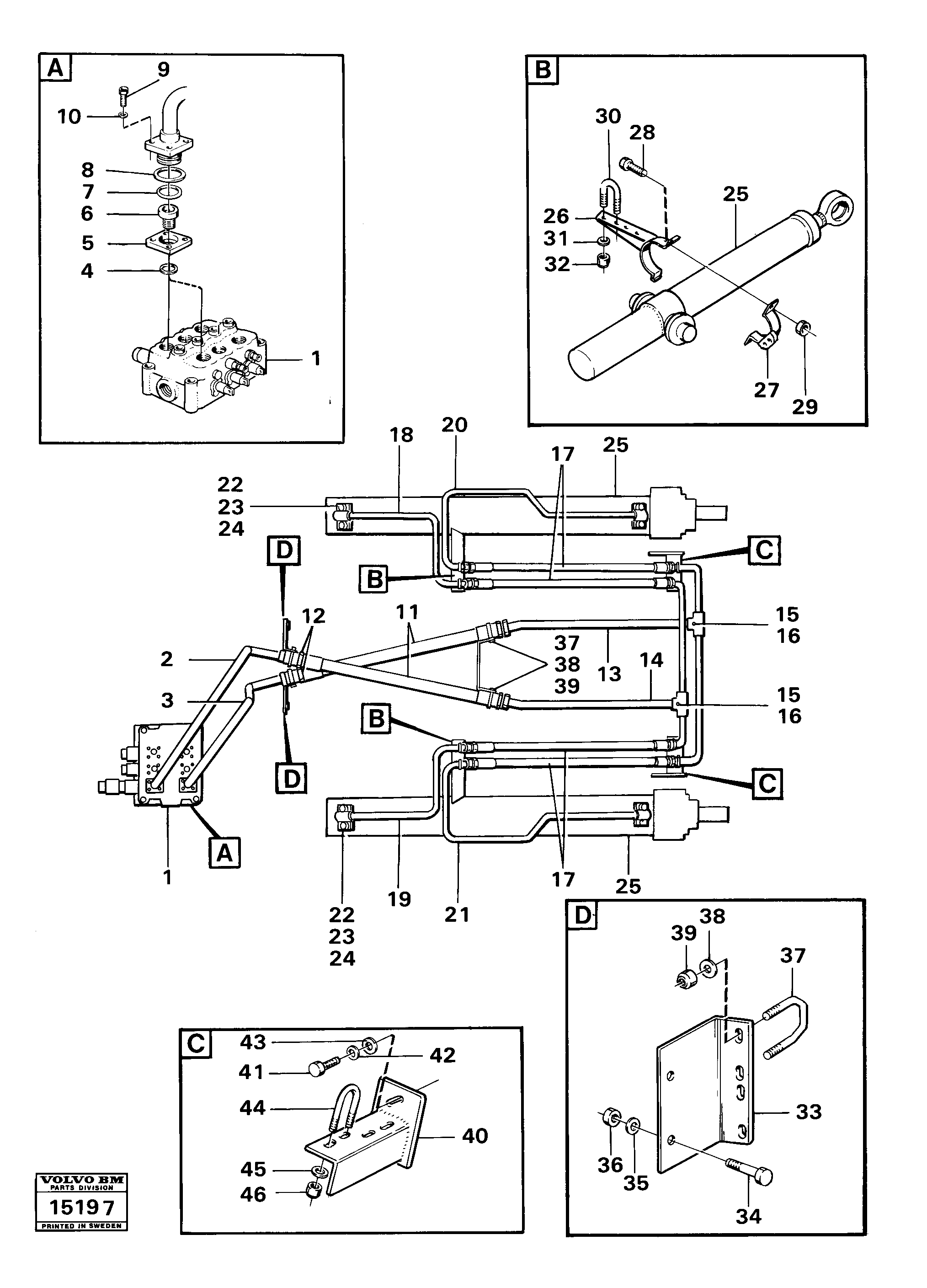 Схема запчастей Volvo 4300 4300 - 27577 Lifting system 