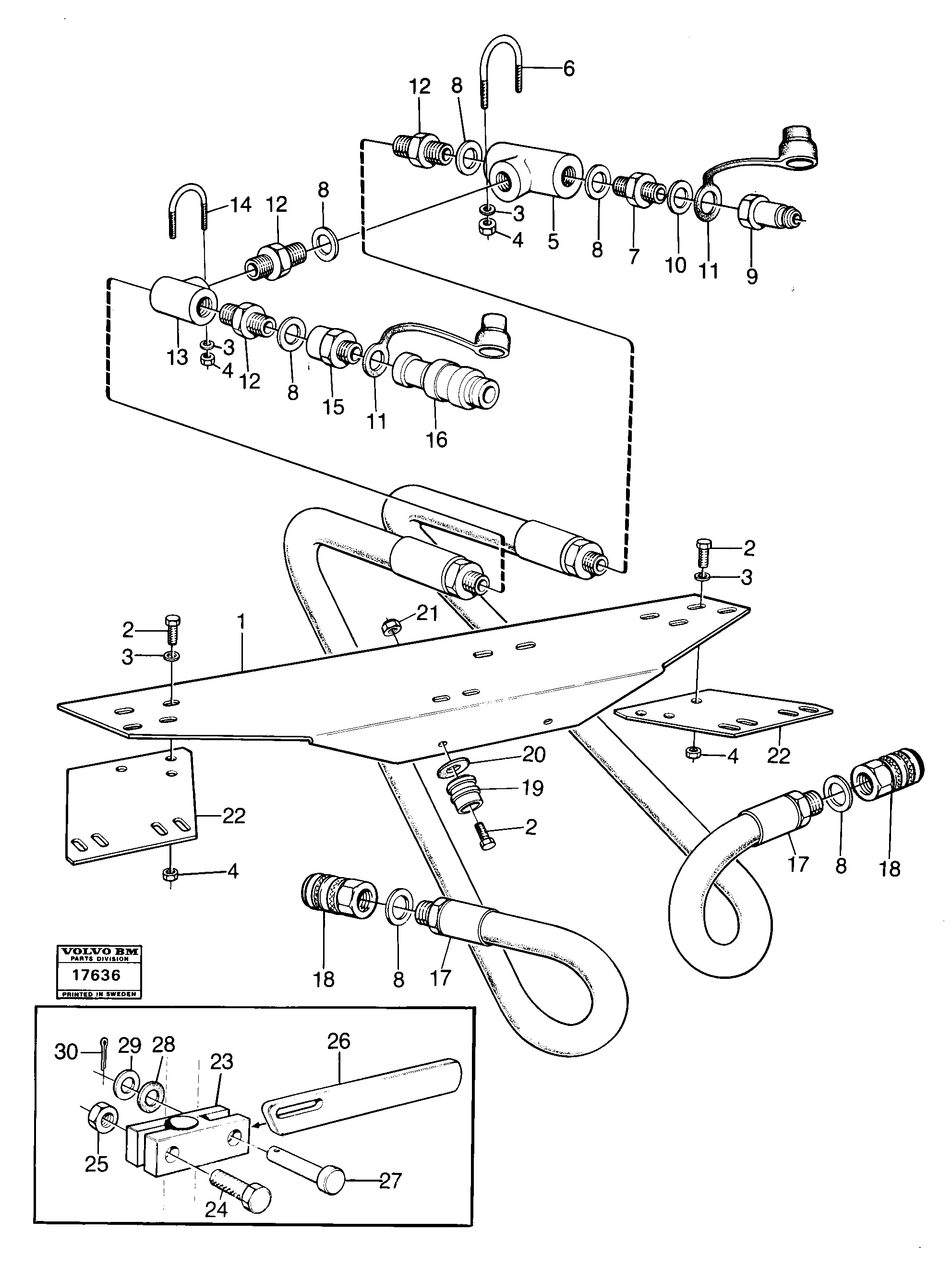 Схема запчастей Volvo 4300 4300 - 40205 Flow governor 99759 